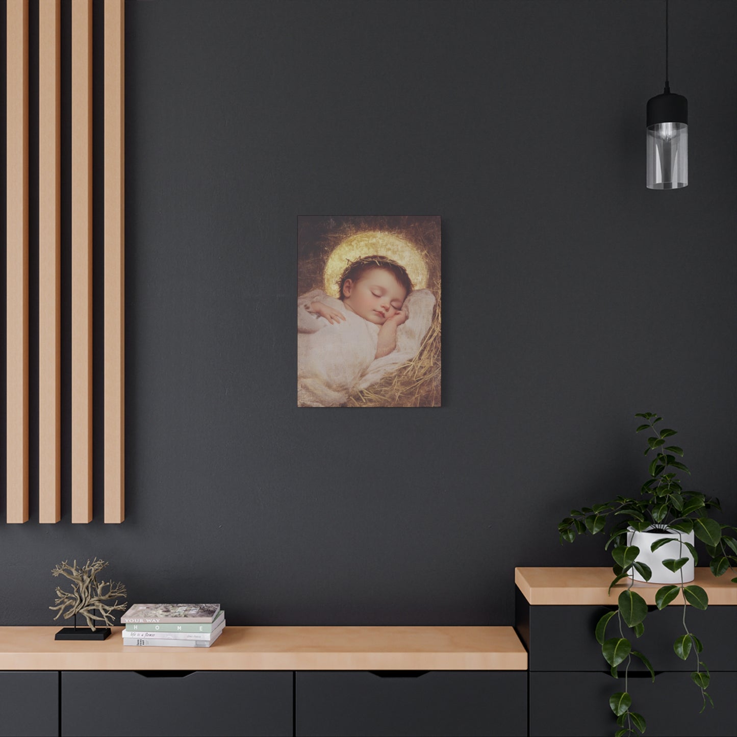 The Christ Child Born Into the Quiet of the World - Gallery Wrapped Canvas - Print - Religious Art for your Home - Catholic Art Print