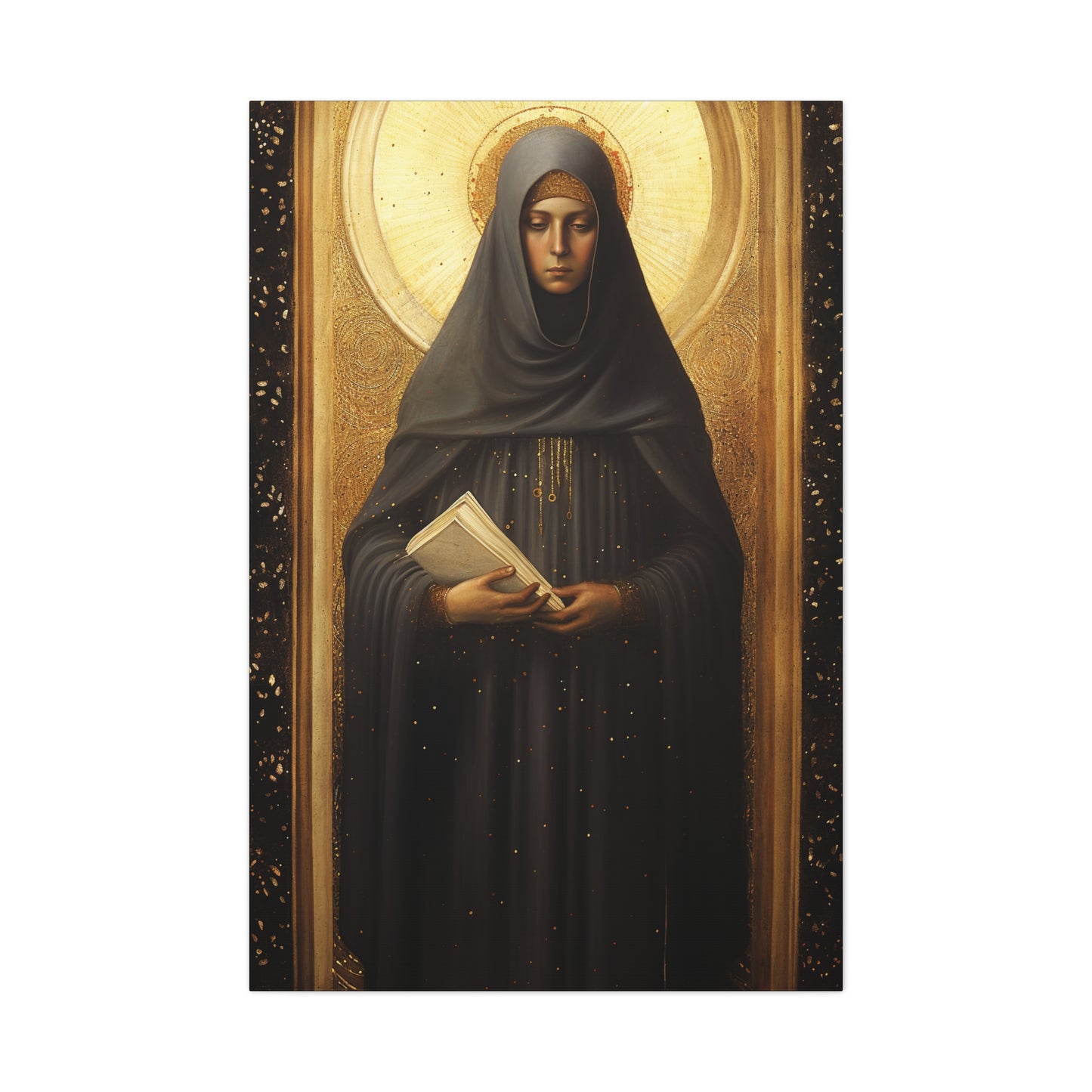 Saint Monica of Hippo - Museum Wrapped Canvas - Sanctified Souls Print - Religious Art for your Home