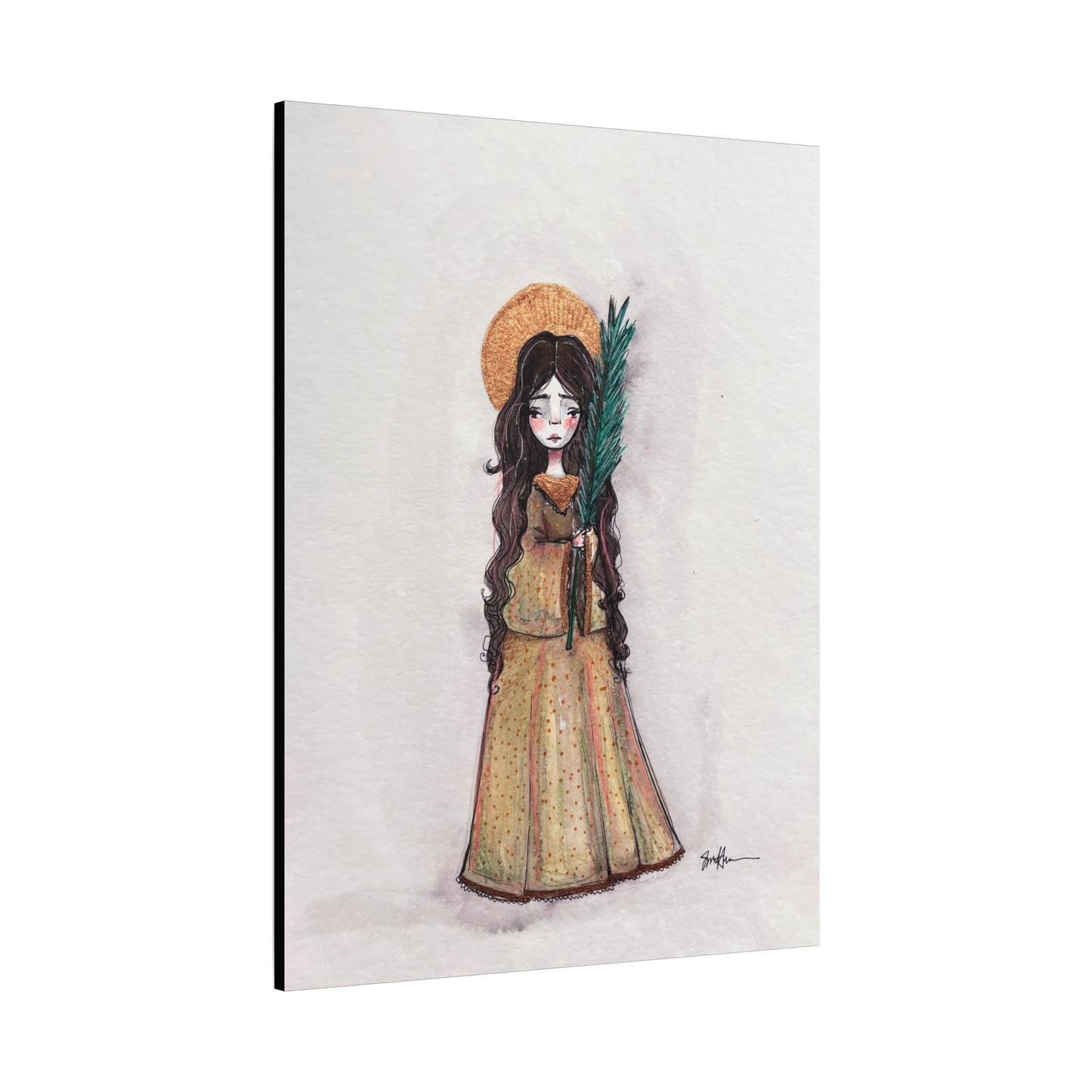 Saint Hope Canvas - Hand-Drawn Art | Catholic Canvas Print | Faith Hope and Charity Middle Sister | Sacred Art |  Devotional Artwork