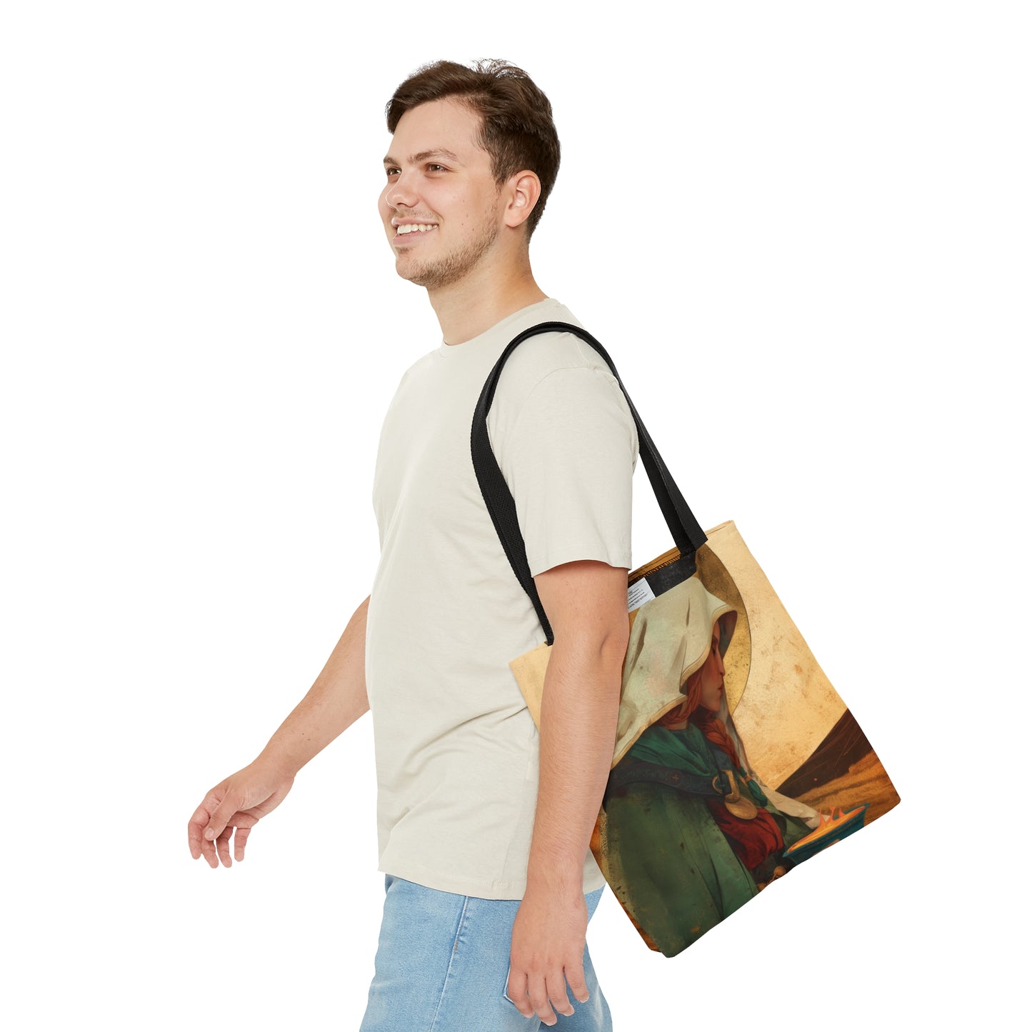 Saint Brigid of Ireland / Kildare Tote Bag - Large Medium Small Faith Art Bag - Catholic Faith Purse - Religious - Prayer Bag - Devotional