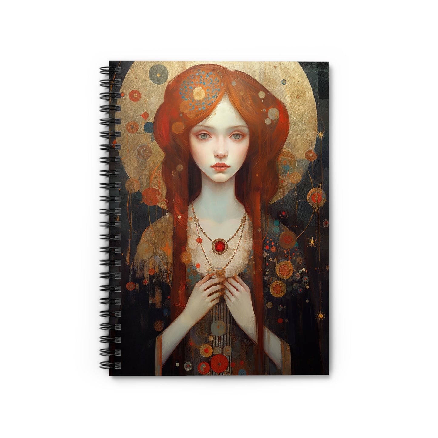 Saint Lucy Journal - Sanctified Souls Art - Religious Based Notebook - Spiral Notebook - Ruled Line