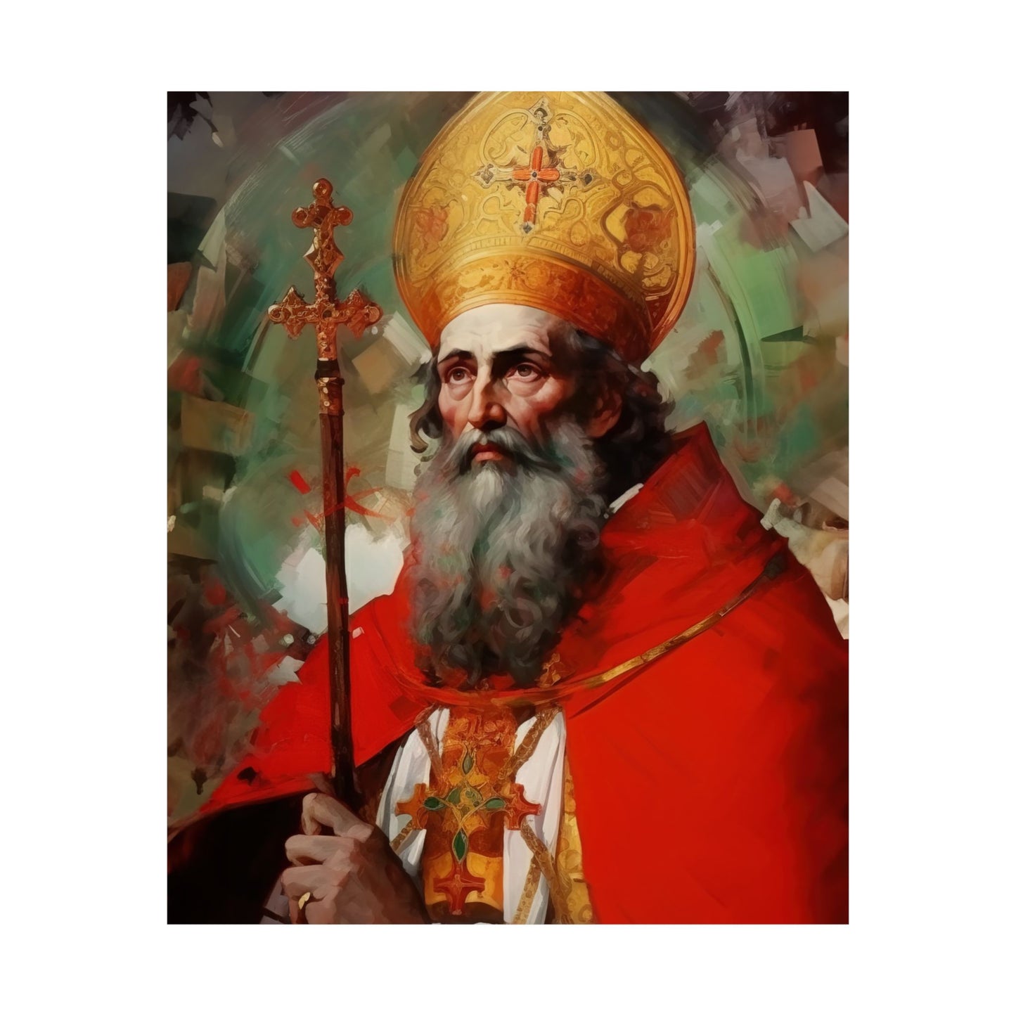 Saint Eusebius of Vercelli - Sanctified Souls Print - Multiple Sizes - Premium Matte Vertical Posters