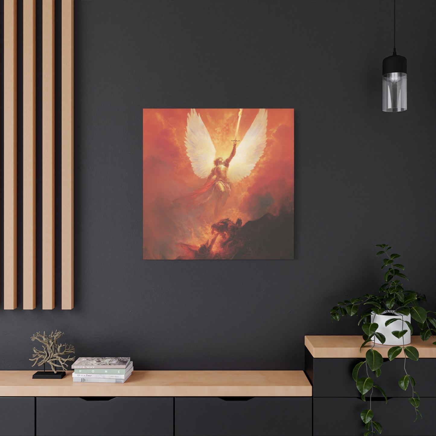 Saint Michael the Archangel -  Museum Wrapped Canvas - Sanctified Souls Print - Religious Art for your Home - Angel Art - Religious