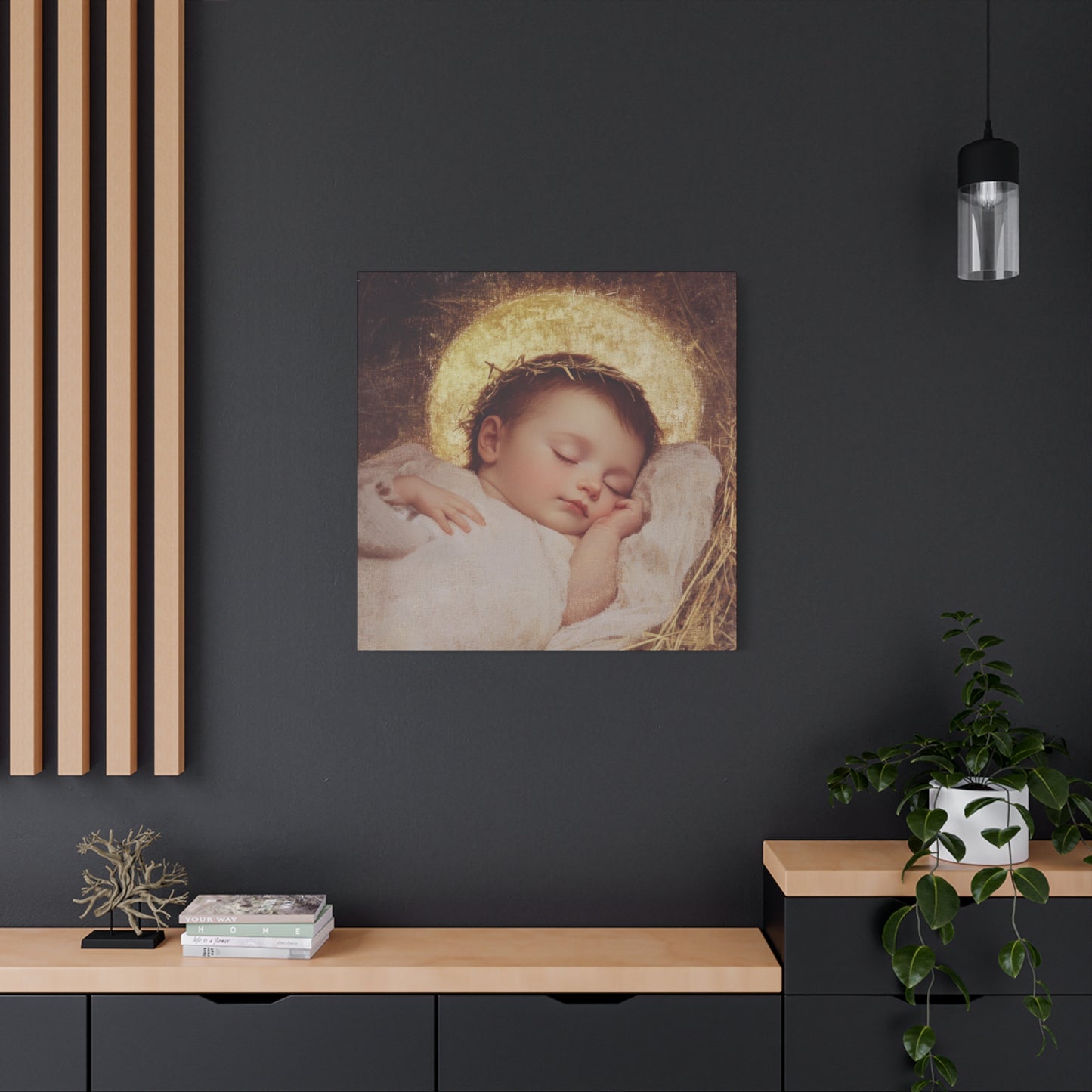 The Christ Child Born Into the Quiet of the World - Gallery Wrapped Canvas - Print - Religious Art for your Home - Catholic Art Print