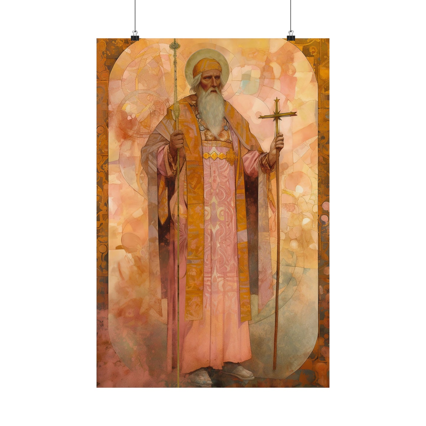 Saint Thorlak of Iceland Print - Sanctified Souls Print - Multiple Sizes - Premium Matte Vertical Posters