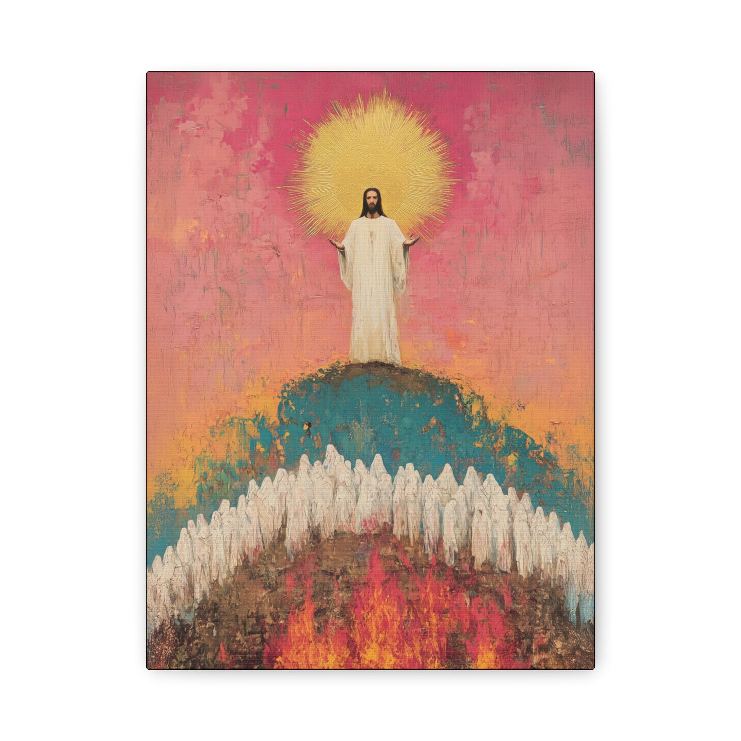 Light Pierced the Abyss  - Museum Wrapped Canvas - Sanctified Souls Print - Religious Art for your Home