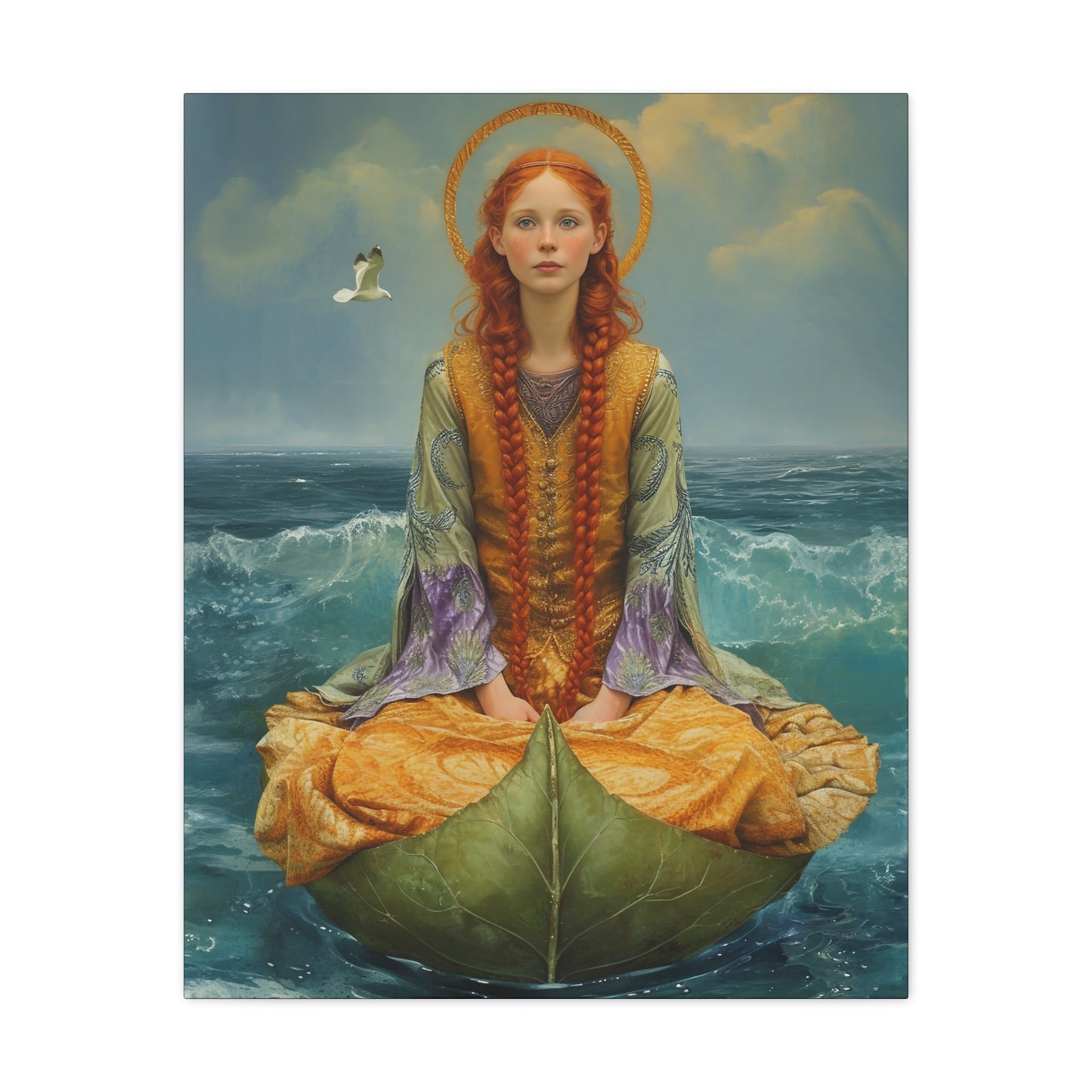 Saint Ia of Cornwall - Museum Wrapped Canvas - Sanctified Souls Print - Religious Art for your Home