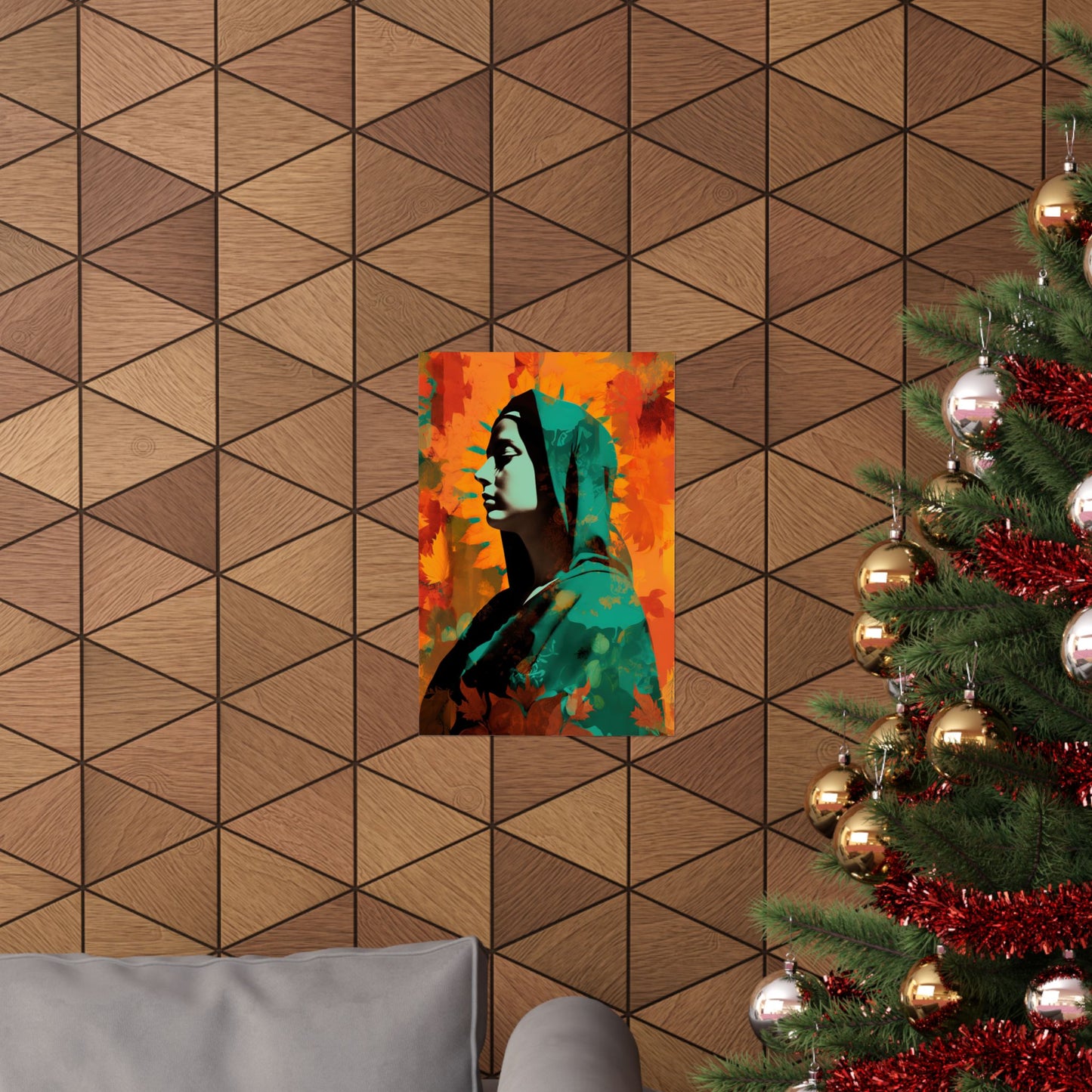 Heavenly Guadalupe Collage Art - Sanctified Souls Print - Multiple Sizes - Premium Matte Vertical Posters - Our Lady