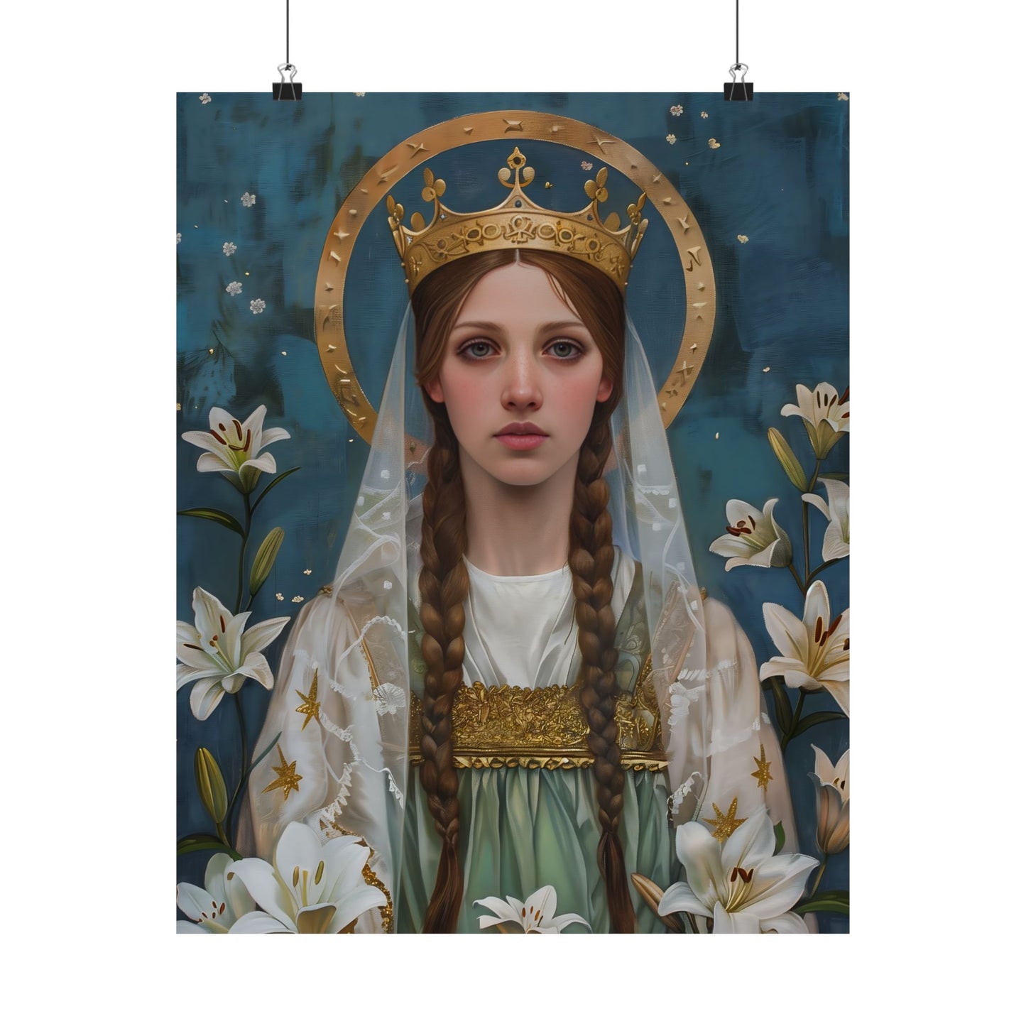 Saint Isabel of France - Sanctified Souls Print - Multiple Sizes - Premium Matte Vertical Posters - Matilda of Ringelheim