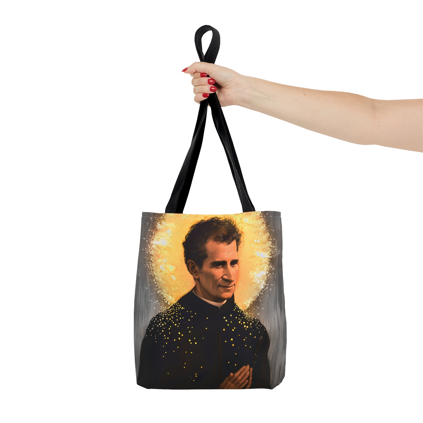 Saint John Bosco Tote Bag - Purse - Three sizes - Large Medium Small Faith Art Bag - Catholic faith carry-all purse - Double Sided