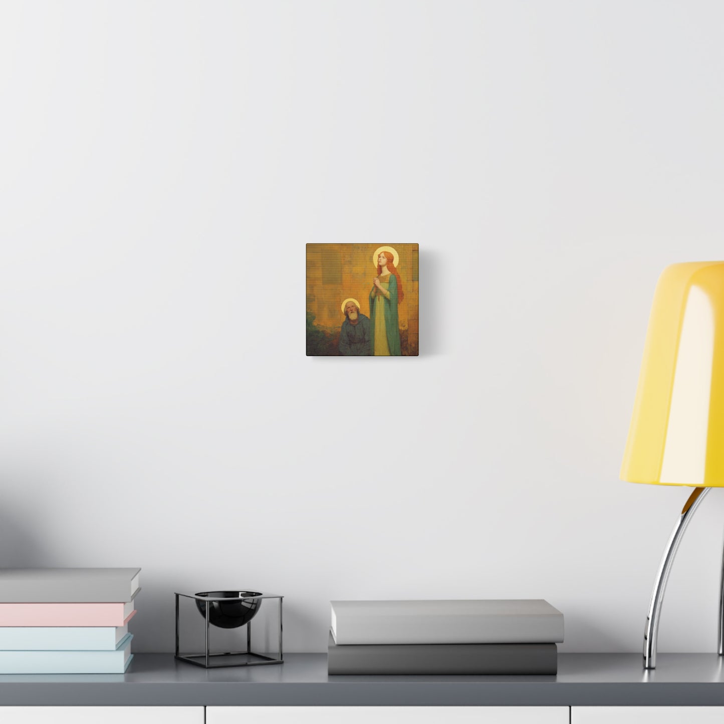 Saints Justina and Cyprian - Multiple Sizes - Catholic Home art - Museum Wrapped Canvas - Sanctified Souls Print - Catholic Martyr Art