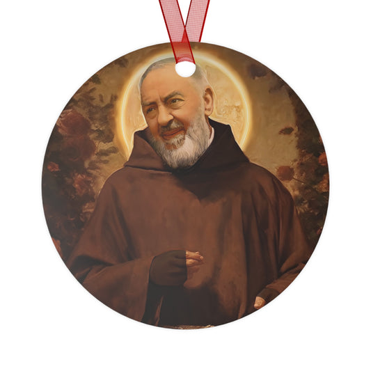 Saint Padre Pio Ornament - Religious Holiday Christmas Ornament and Keepsake - Double sided Keepsake Religious Ornament