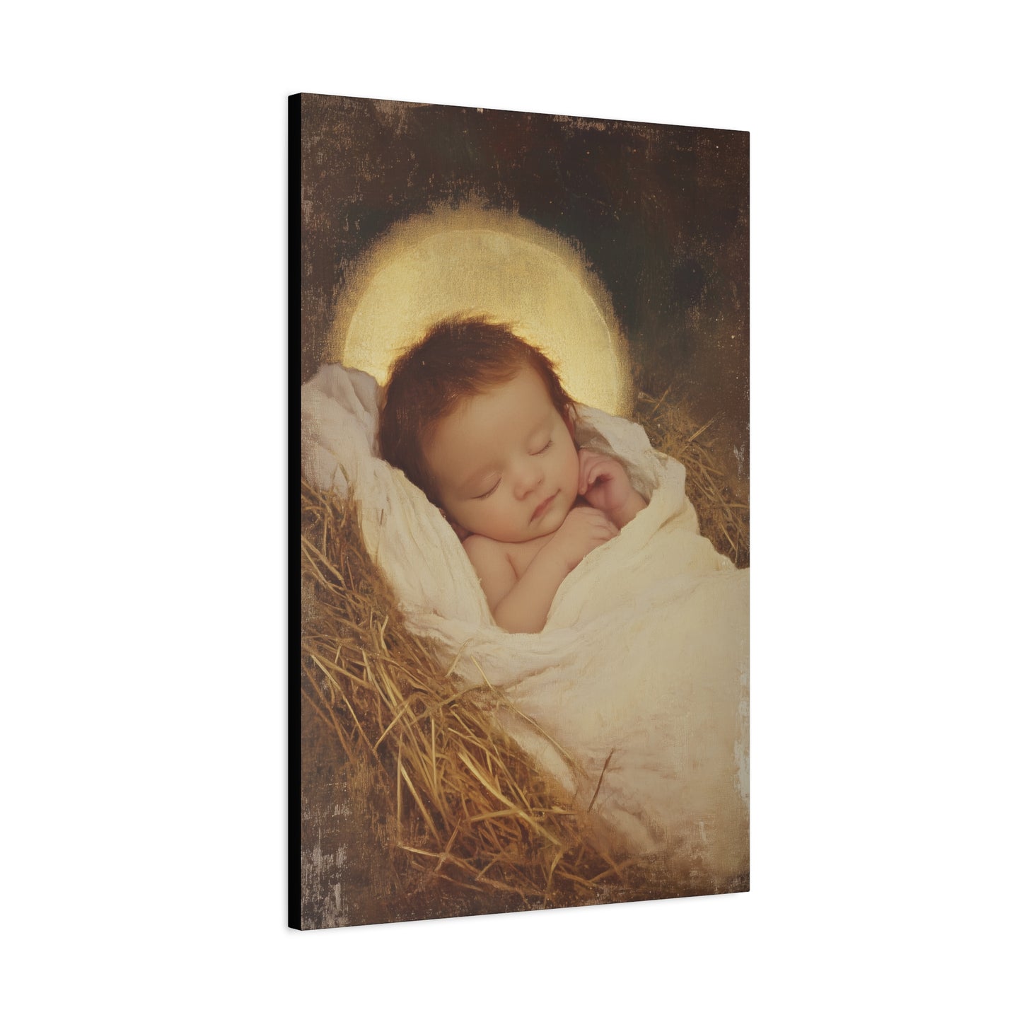 Jesus, the Newborn Light of the World - Gallery Wrapped Canvas - Print - Religious Art for your Home - Catholic Art Print