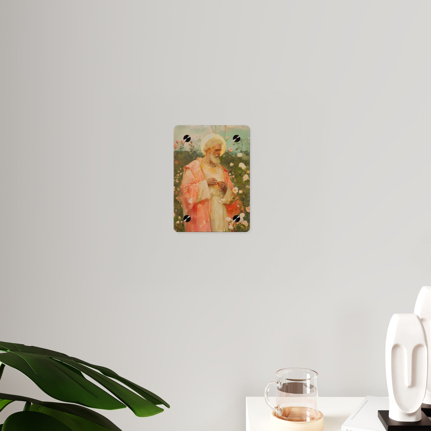 Saint Valentine Wall Art Panel - Ready to Hang Acrylic Print - Catholic Saint Art - Patron Saint Print - Catholic Saint Wall Art