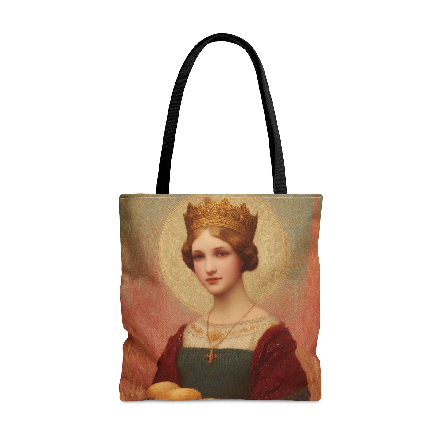 Saint Elizabeth of Hungary Tote Bag - Large Medium Small Faith Art Bag - Catholic Faith Purse - Double Sided