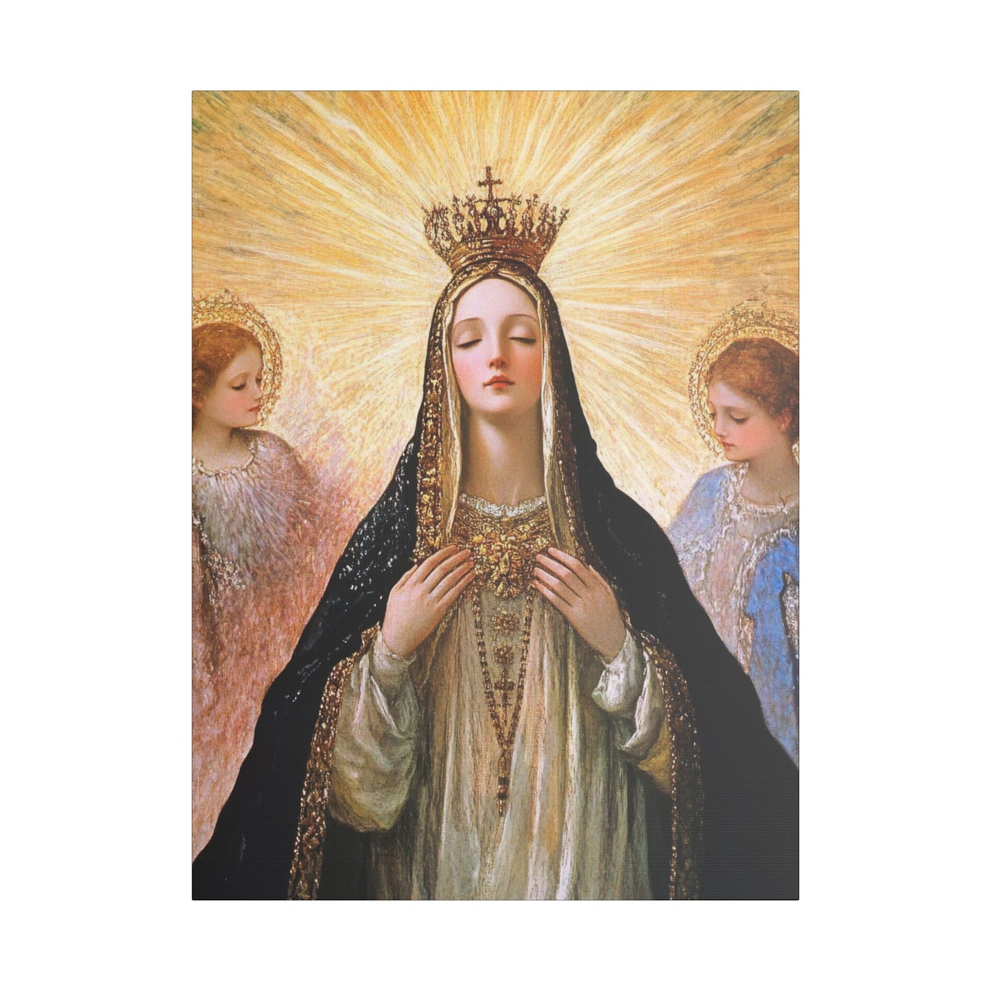 Divine Majesty: The Crowning of the Queen of Heaven - Gallery Wrapped Canvas - Print - Religious Art for your Home - Christian print