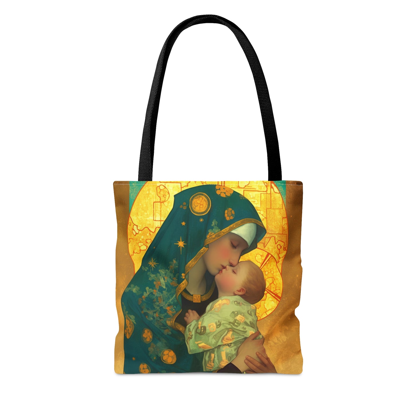 Peaceful Refuge - Mary and the Christ Child Tote Bag - Large Medium Small Faith Art Bag - Catholic Faith Purse - Religious - Bible Bag