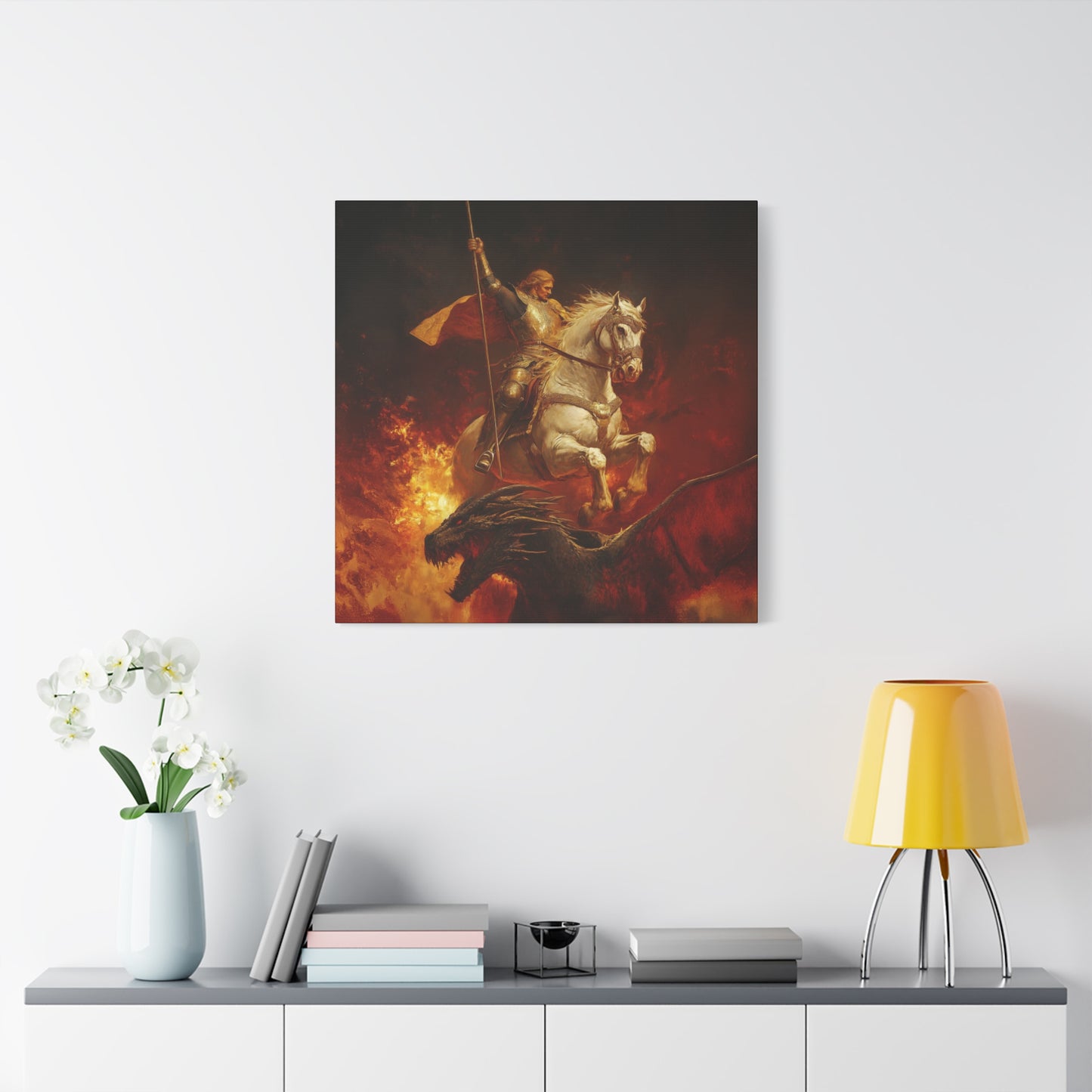 Saint George -  Museum Wrapped Canvas - Sanctified Souls Print - Religious Art for your Home - Catholic Patron Saint Art