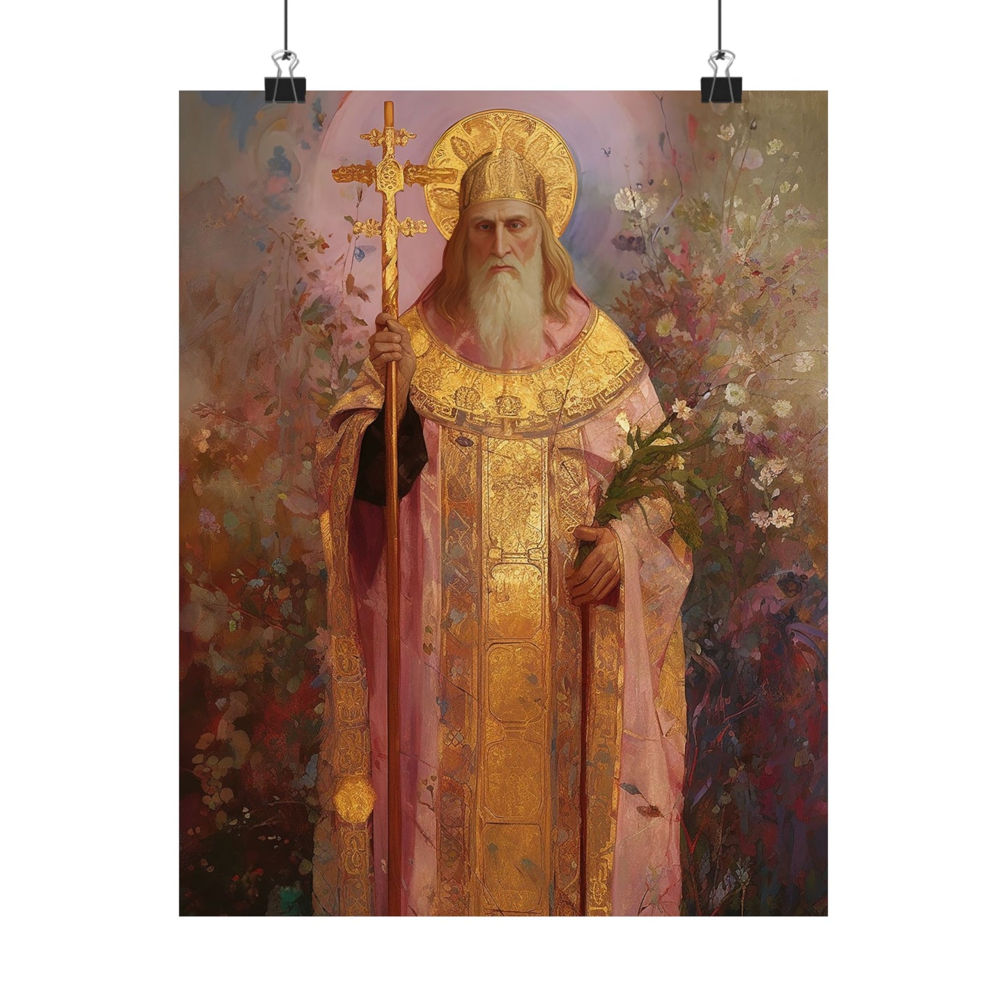 Saint Thorlak of Iceland Print - Sanctified Souls Print - Multiple Sizes - Premium Matte Vertical Posters