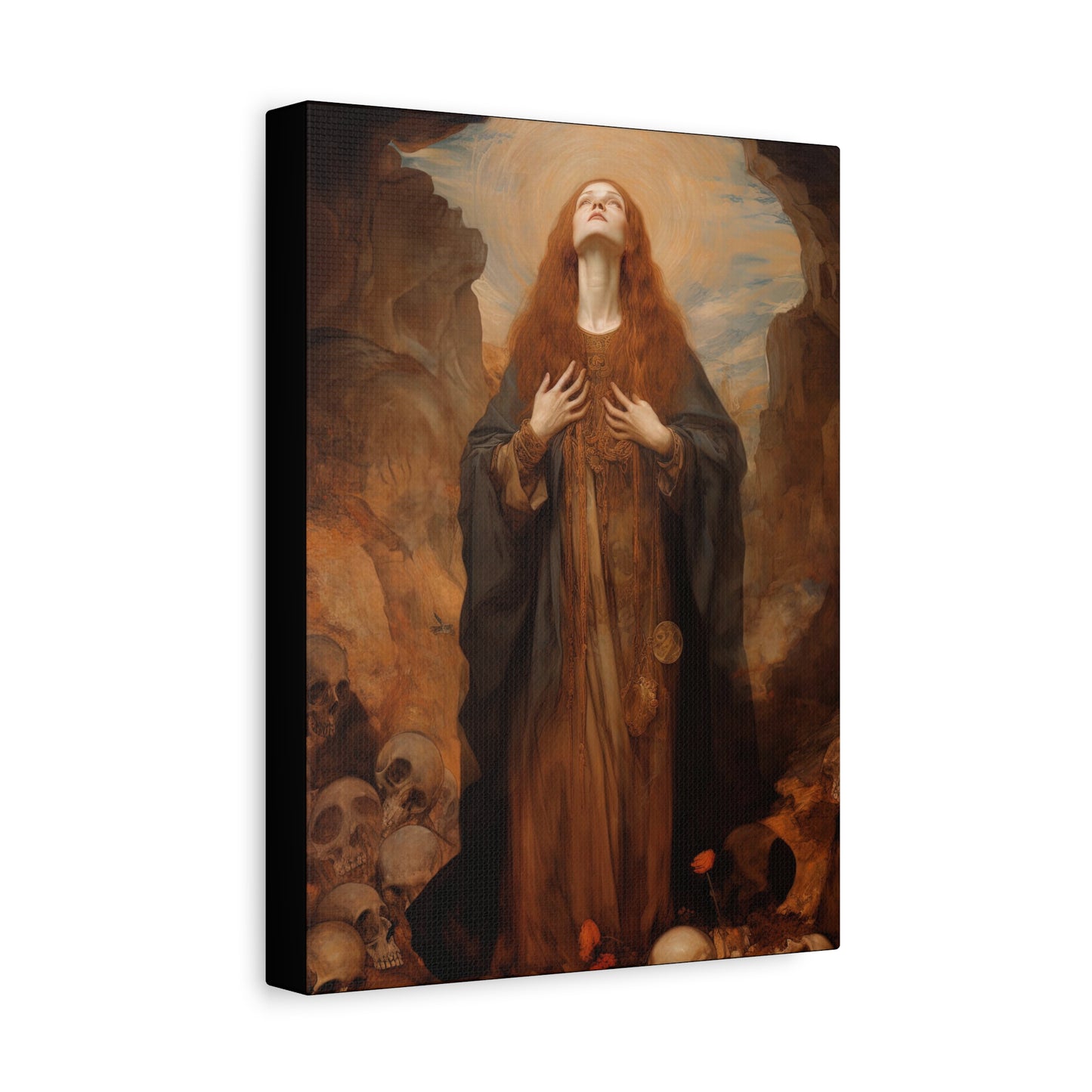 Saint Rosalia - Museum Wrapped Canvas - Sanctified Souls Print - Religious Art for your Home