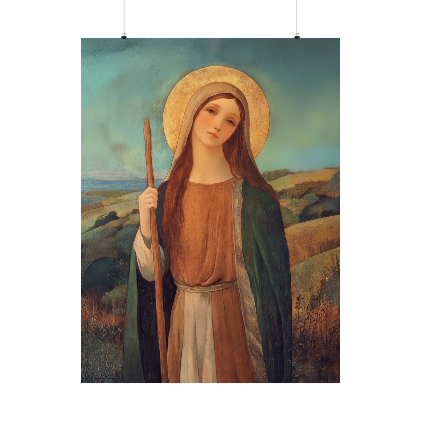 Saint Breage // Saint Breaca - Sanctified Souls Print - Multiple Sizes - Premium Matte Vertical Posters