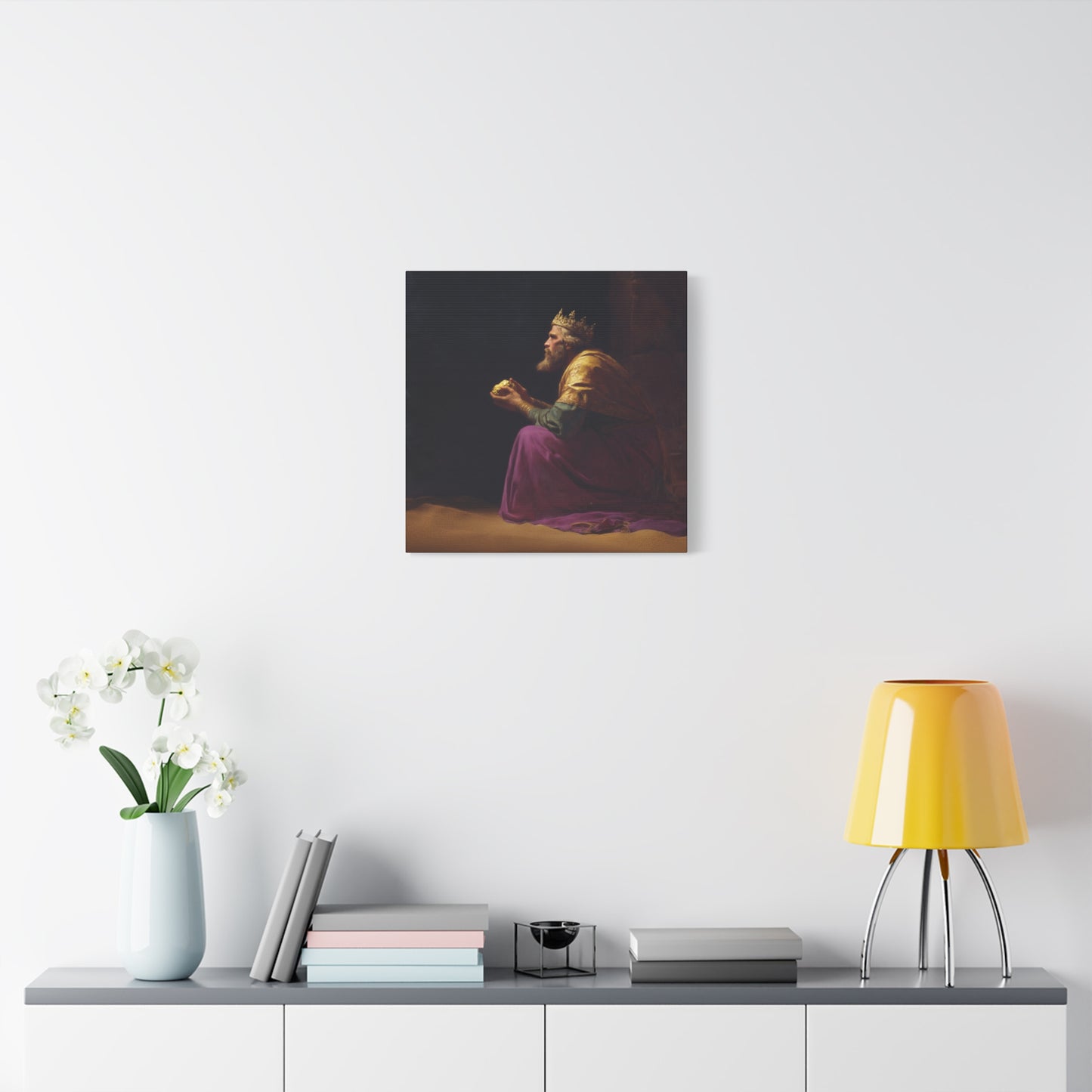 Melchior and the Gift Fit for a King - 3 Wise Men - Gallery Wrapped Canvas - Print - Religious Art for your Home - Catholic