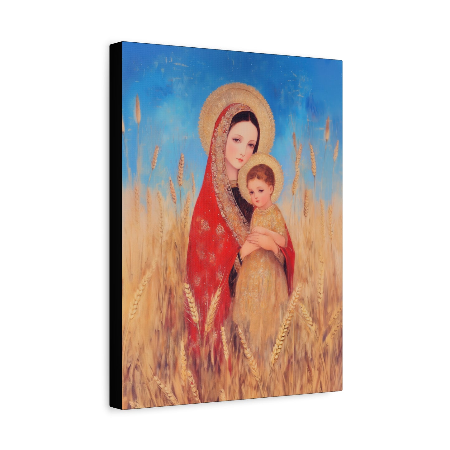 Our Lady of the Harvest  - Multiple Sizes - Catholic Home art - Museum Wrapped Canvas - Sanctified Souls Print