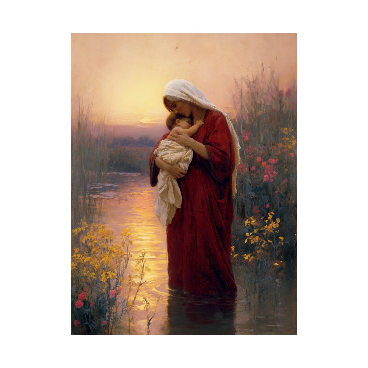 Saint Elizabeth, Mother to John the Baptist - Sanctified Souls Print - Multiple Sizes - Premium Matte Vertical Posters