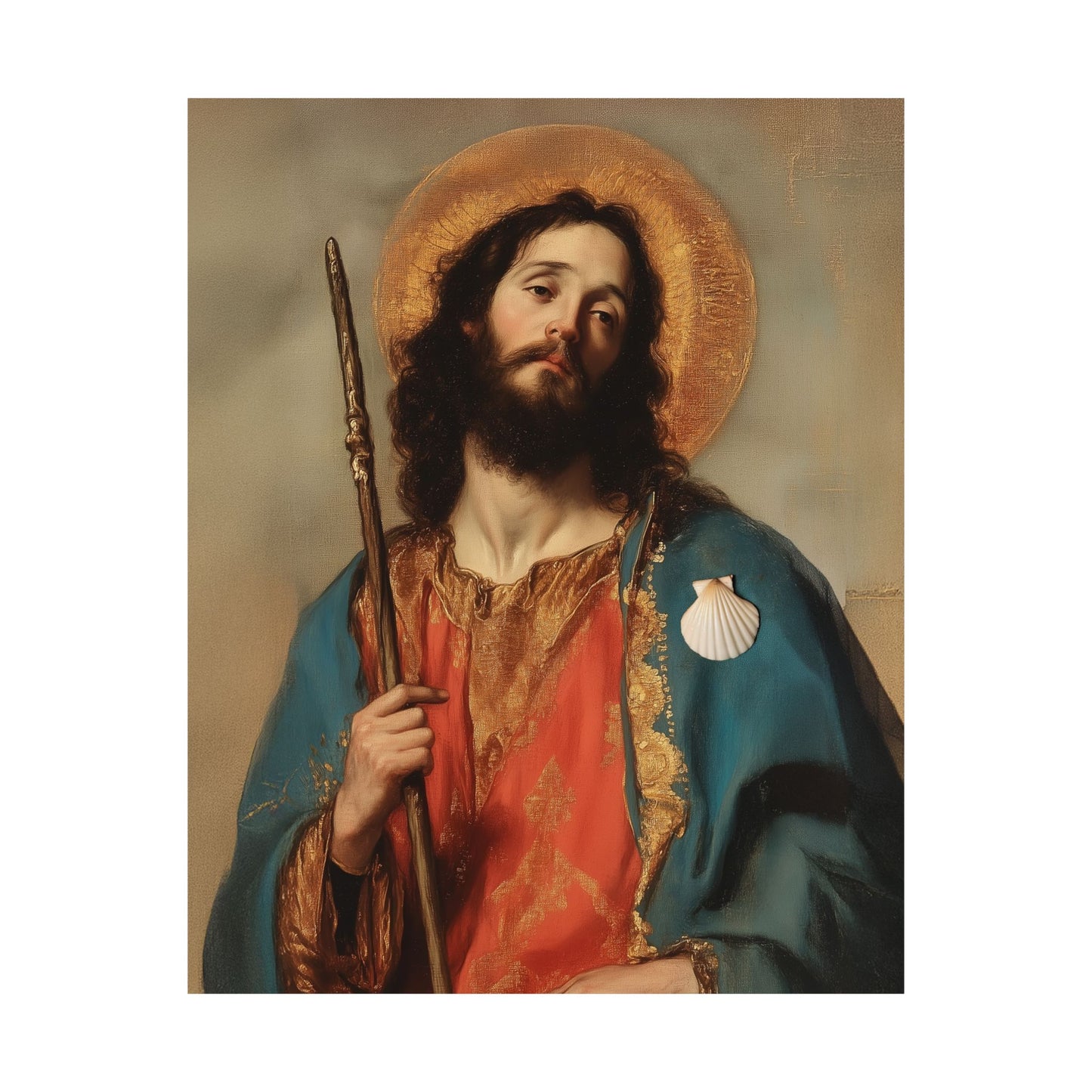 Saint James the Greater - Apostle - Sanctified Souls Print - Multiple Sizes - Premium Posters - Catholic Art - Christian Home Decor Artwork