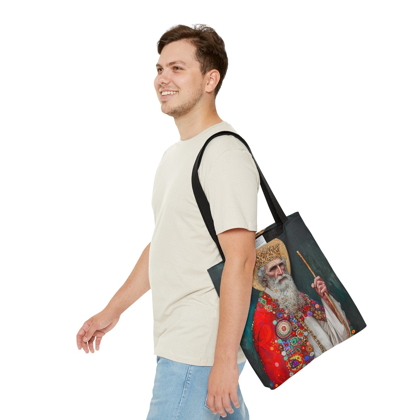Saint Richard - Purse - Three sizes - Large Medium Small Faith Art Bag - Catholic purse - Double Sided - Patron Saint Artwork