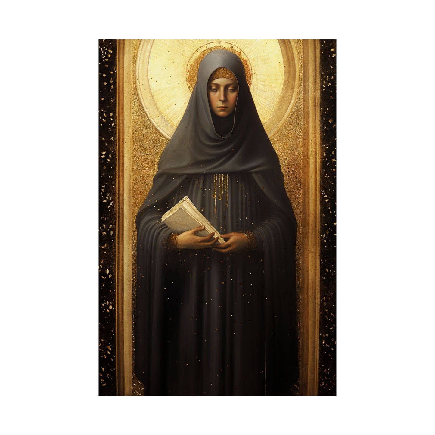 Saint Monica of Hippo - Print - Sanctified Souls Print - Multiple Sizes - Premium Matte Vertical Posters