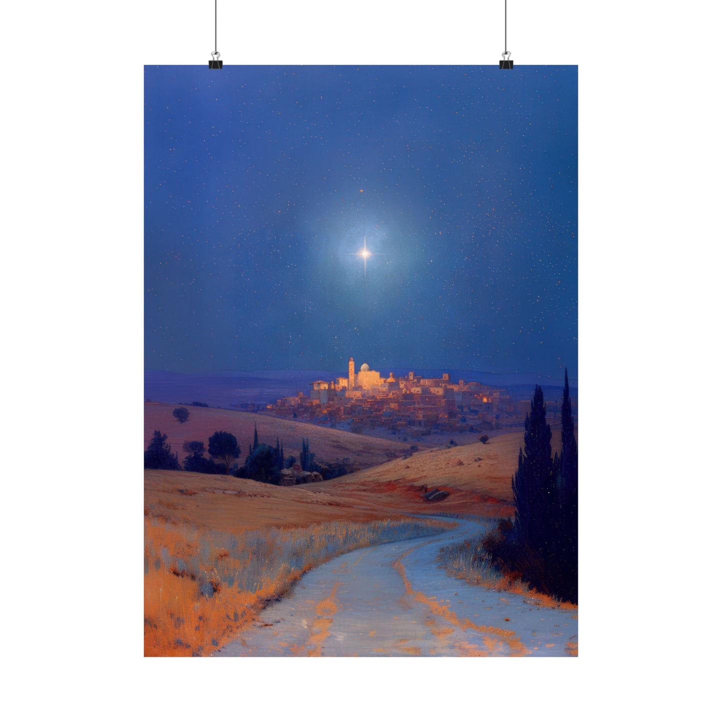Bethlehem Wrapped in the Light of His Coming - Sanctified Souls Print - Multiple Sizes - Premium Matte Vertical Posters
