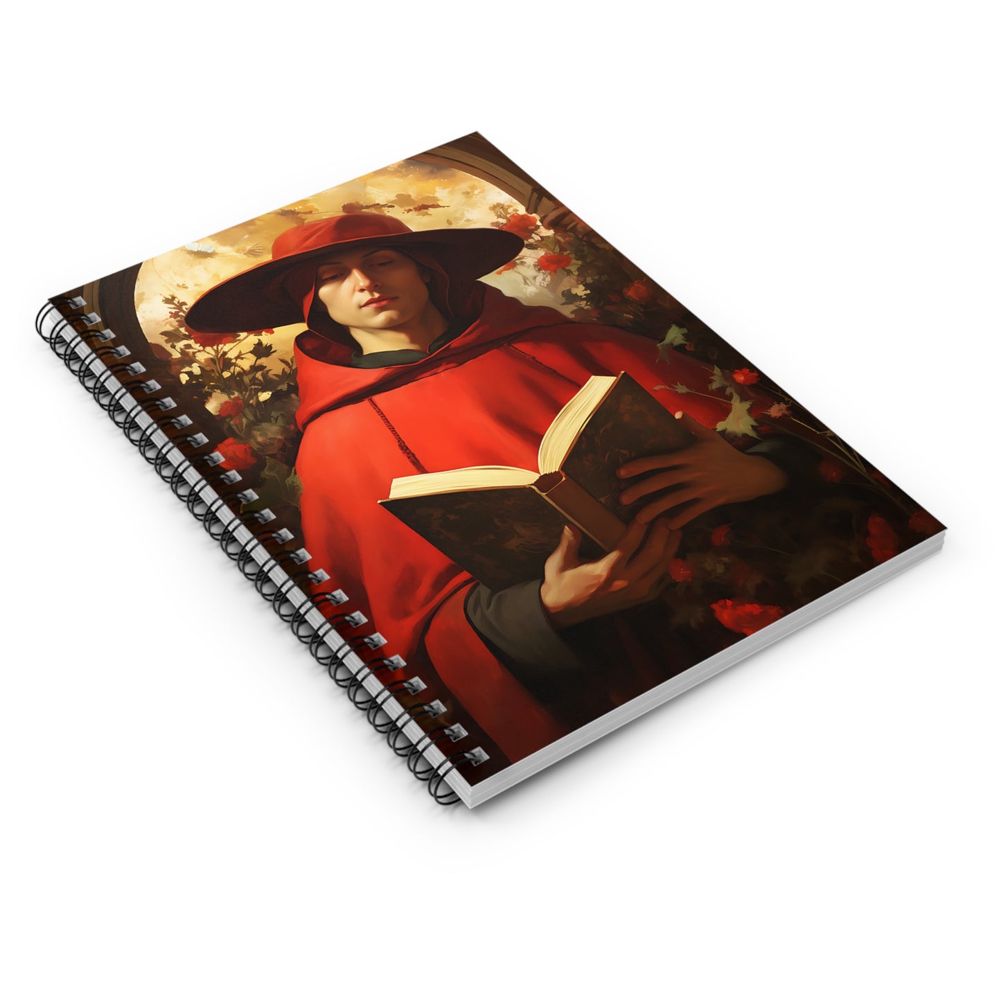 Saint Bonaventure Journal - Sanctified Souls Art - Religious Based Notebook - Spiral Notebook - Ruled Line