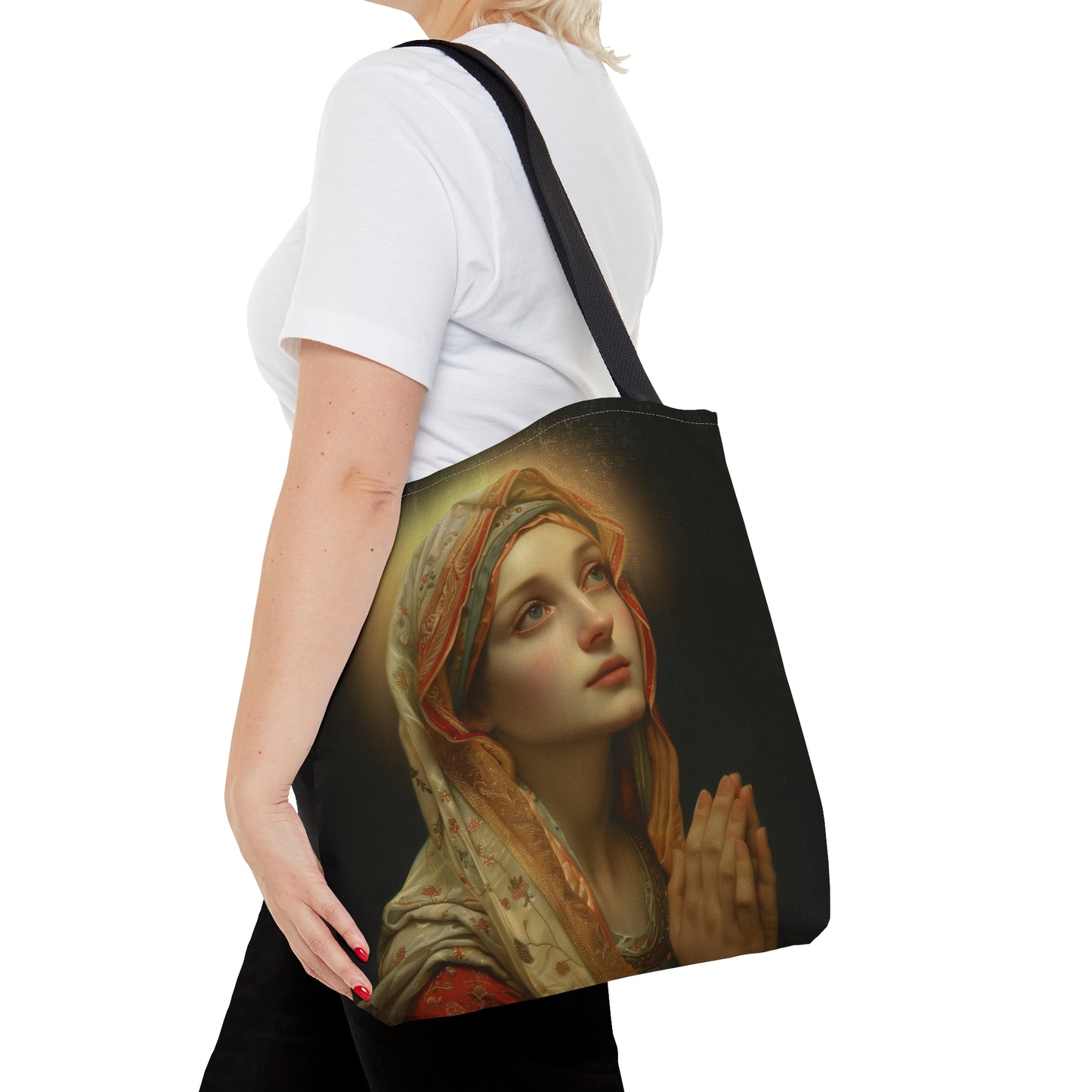 Saint Regina Tote Bag - Large Medium Small Faith Art Bag - Catholic Faith Purse - Religious - Reusable Grocery Bag - Prayer Bag - Bible Bag