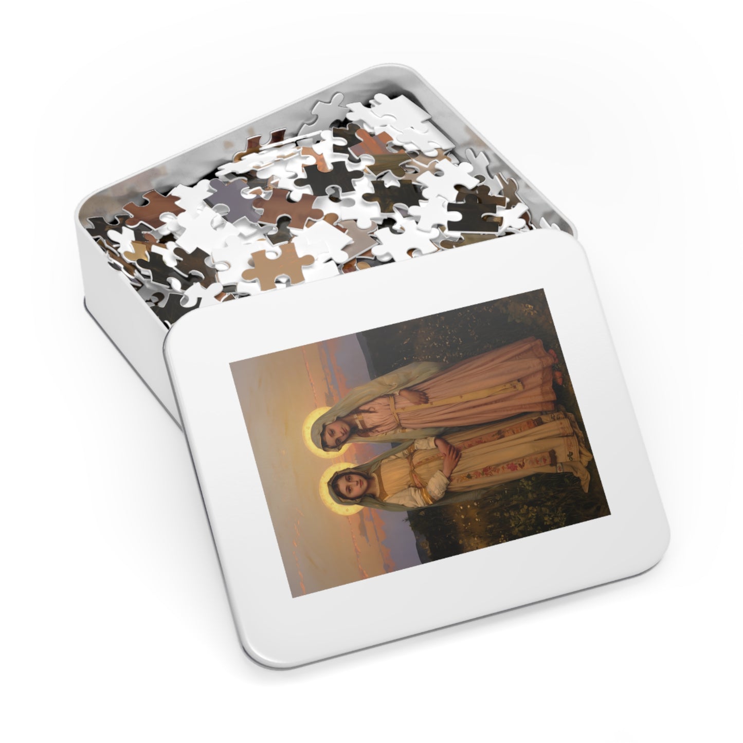 Saints Nunilo and Alodia - Puzzle and Keepsake Tin - Religious (30, 110, 252, 500,1000) - Religious Puzzle - Gifts for Catholic Families