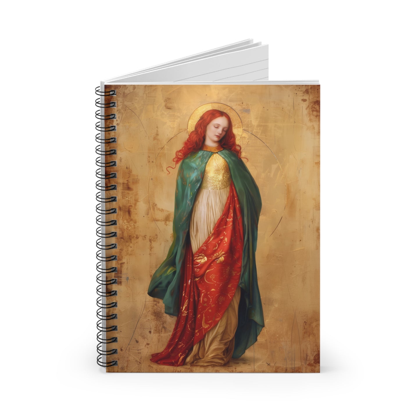Resilient Spirit - Mary Magdalene's Faithful Path - Sanctified Souls Art - Religious - Spiral Notebook - Catholic - Devotional Journal