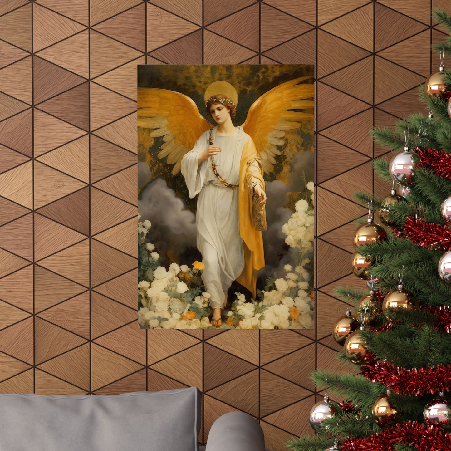 Saint Gabriel  the Archangel - Sanctified Souls Print - Multiple Sizes - Premium Matte Vertical Posters