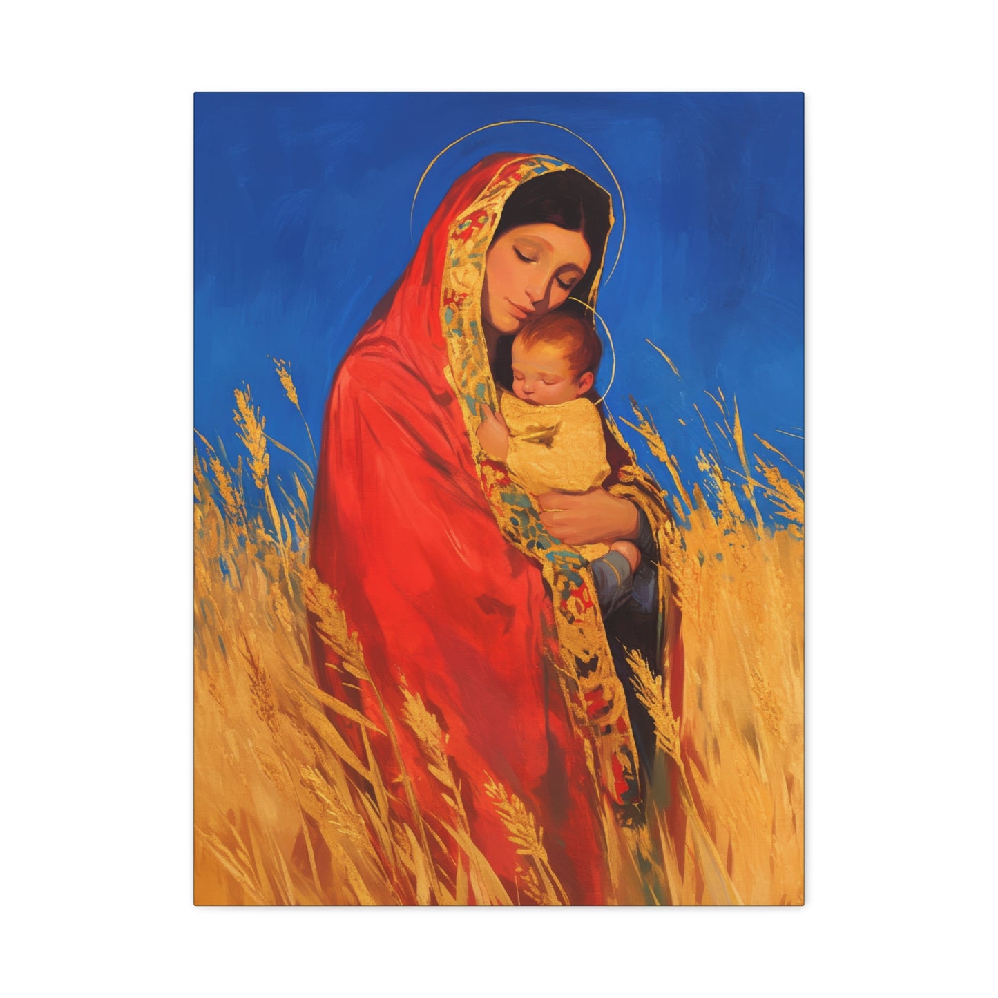 Our Lady of the Harvest  - Multiple Sizes - Catholic Home art - Museum Wrapped Canvas - Sanctified Souls Print