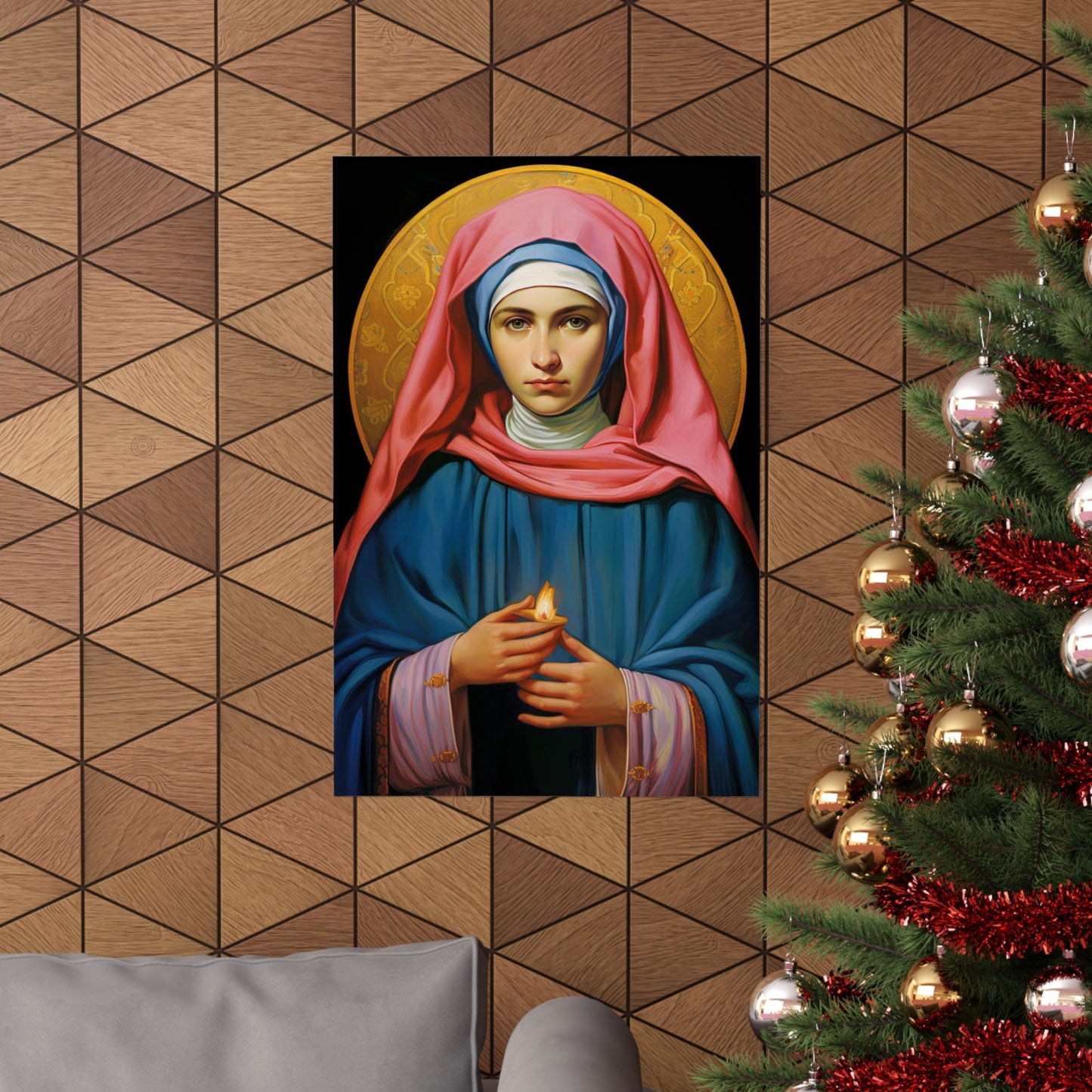 Saint Bernadette Print - Sanctified Souls Print - Multiple Sizes - Premium Matte Vertical Posters