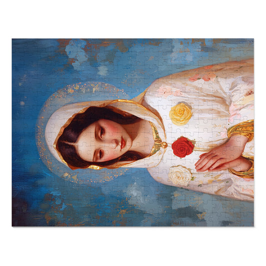 Rosa Mystica - Mystical Rose - Mother Mary - Marian Art - Puzzle - Keepsake Tin - Jigsaw Puzzle (30, 110, 252, 500,1000-Piece)