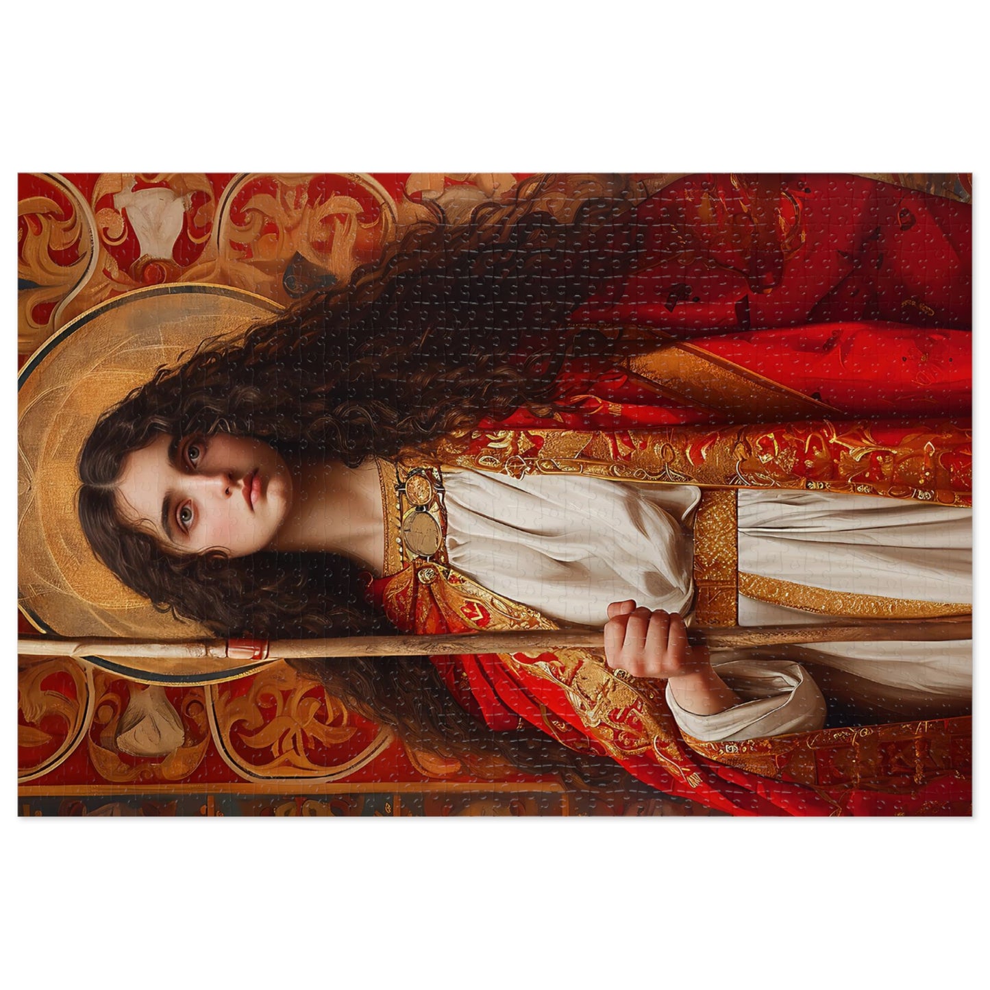 Saint Adela of Normandy - Puzzle and Keepsake Tin - Religious Jigsaw Puzzle (30, 110, 252, 500,1000-Piece) - Religious Puzzle