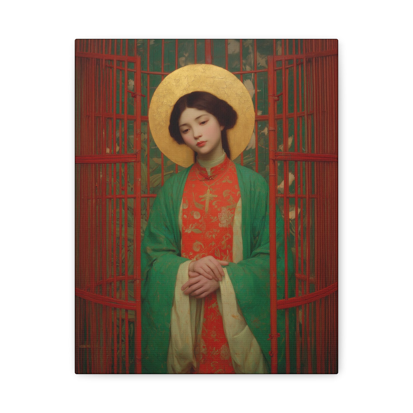 Saint Agnes Tsao Kou Ying -  Museum Wrapped Canvas - Sanctified Souls Print - Religious Art for your Home - Catholic Patron Saint Art