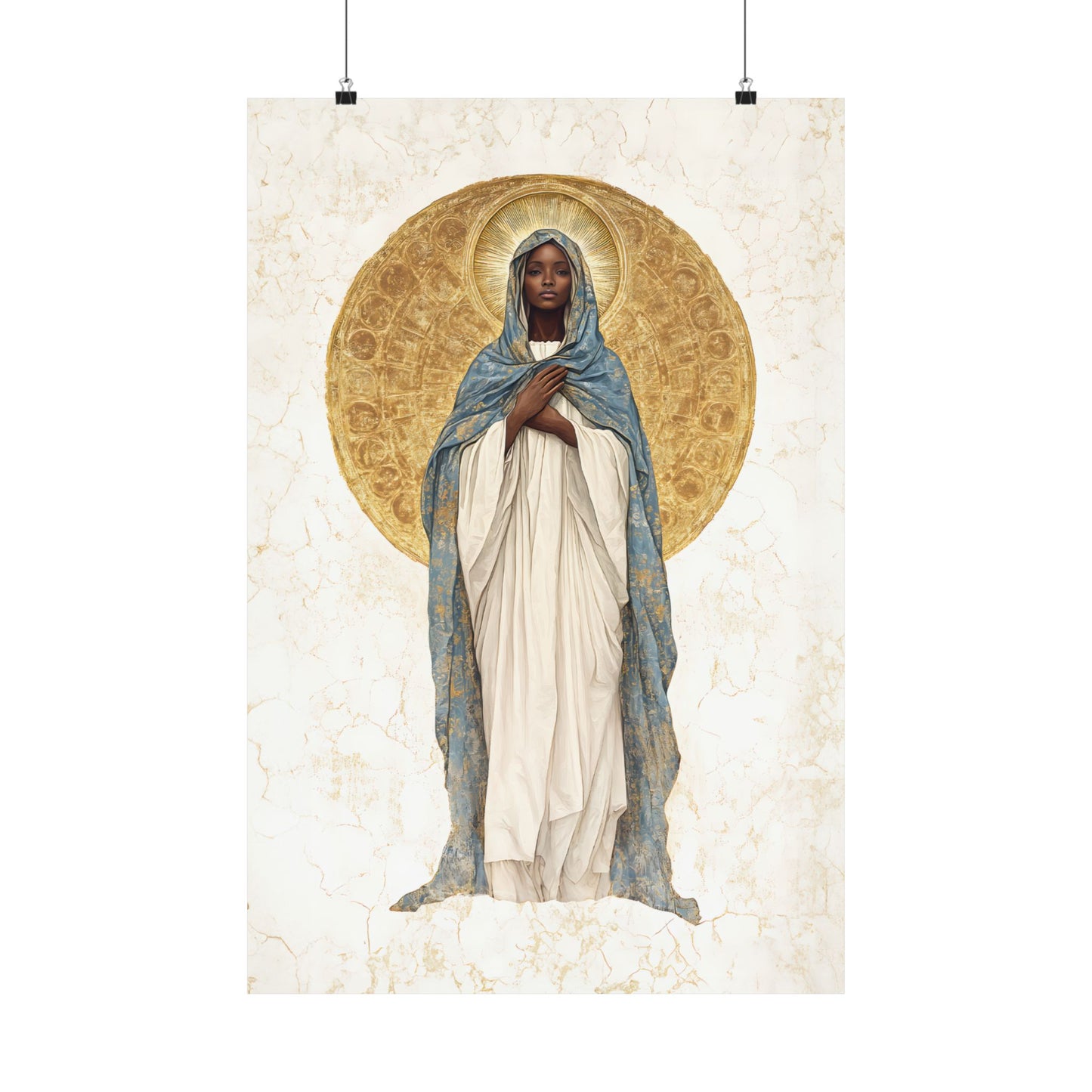 Our Lady of Kibeho- The Vision of Divine Peace - Sanctified Souls Print - Multiple Sizes - Premium Posters - Catholic Art - Christian