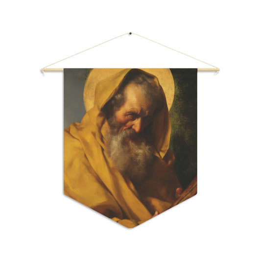 Saint James the Lesser - Apostle Pennant / Banner / Wall Hanging - Prayer room art - 18" x 21" - Catholic prayer Religious - Large Print
