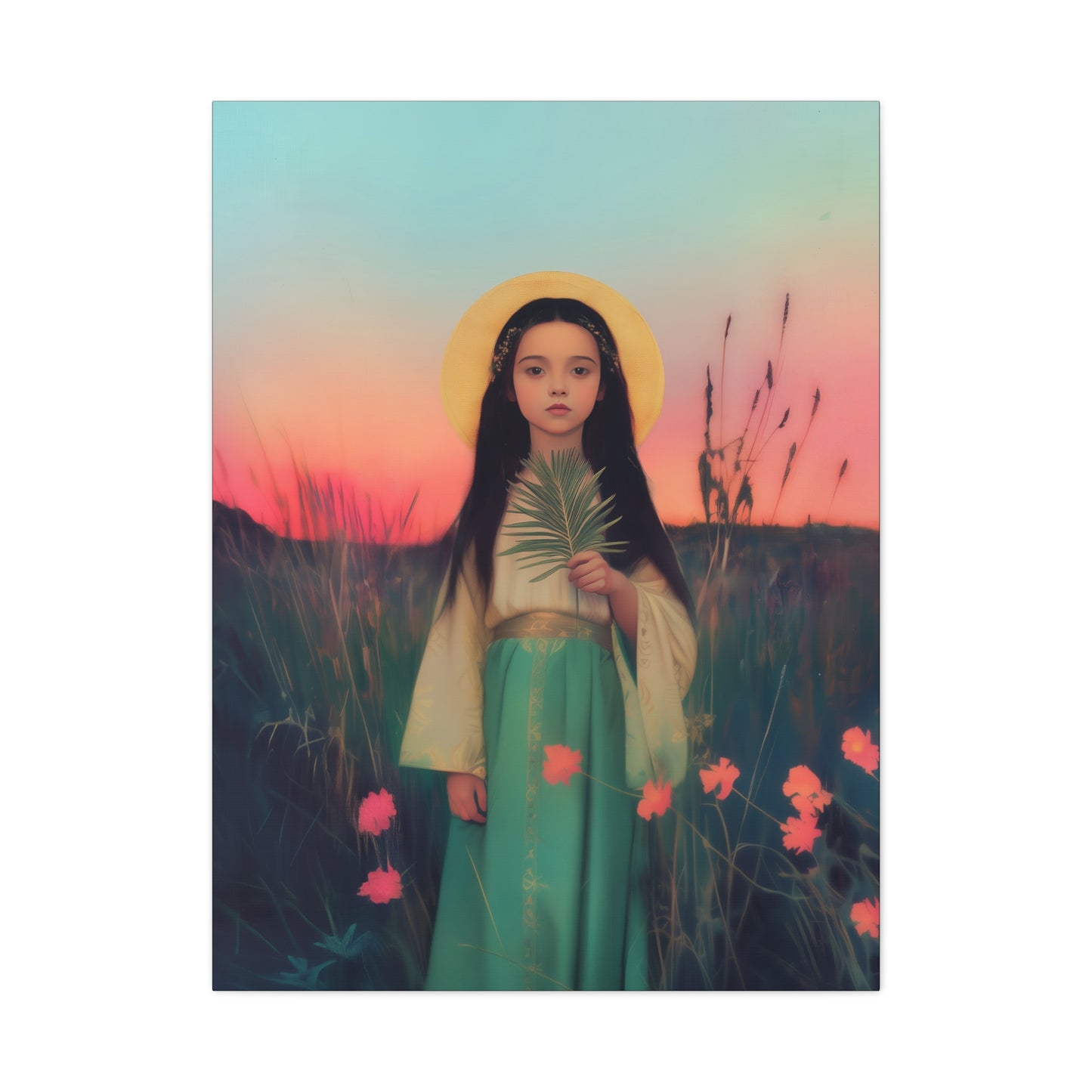 Saint Charity - Multiple Sizes - Catholic Home art - Museum Wrapped Canvas - Sanctified Souls Print - Martyr Saint