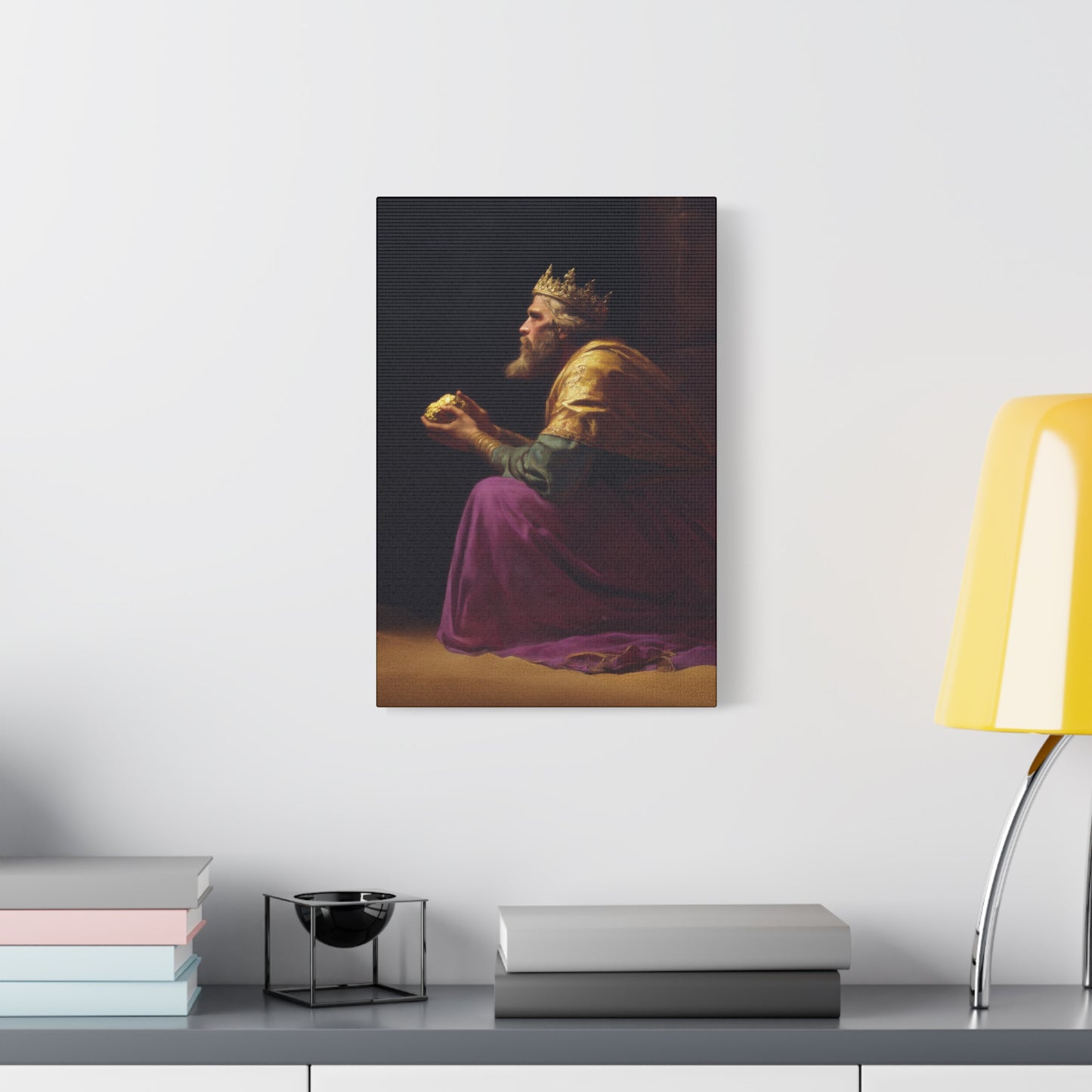 Melchior and the Gift Fit for a King - 3 Wise Men - Gallery Wrapped Canvas - Print - Religious Art for your Home - Catholic