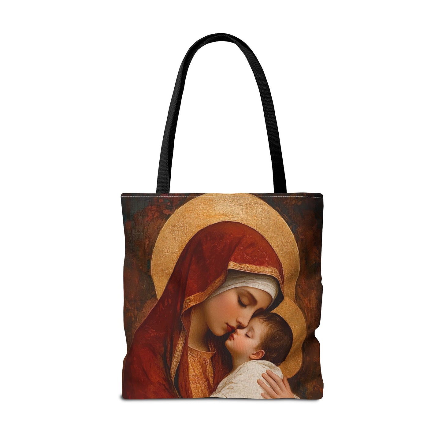 Our Lady of Tenderness - Mother Mary and the Christ Child - Marian Art - Tote Bag - Large Medium Small Faith Art Bag - Tote Purse