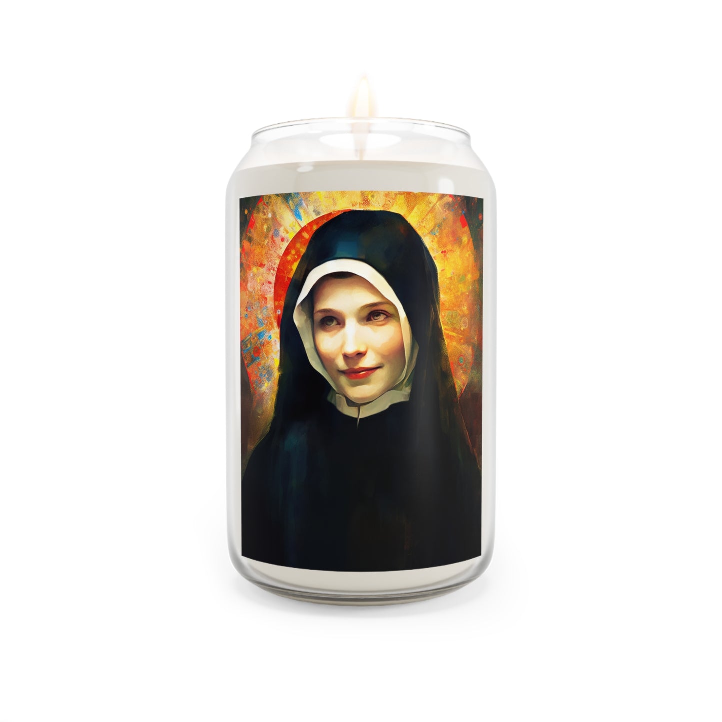 Saint Maria Faustina Kowalska  - Scented Prayer Candle, 13.75oz - Tall Size - Religious Prayer Candle - Catholic Art