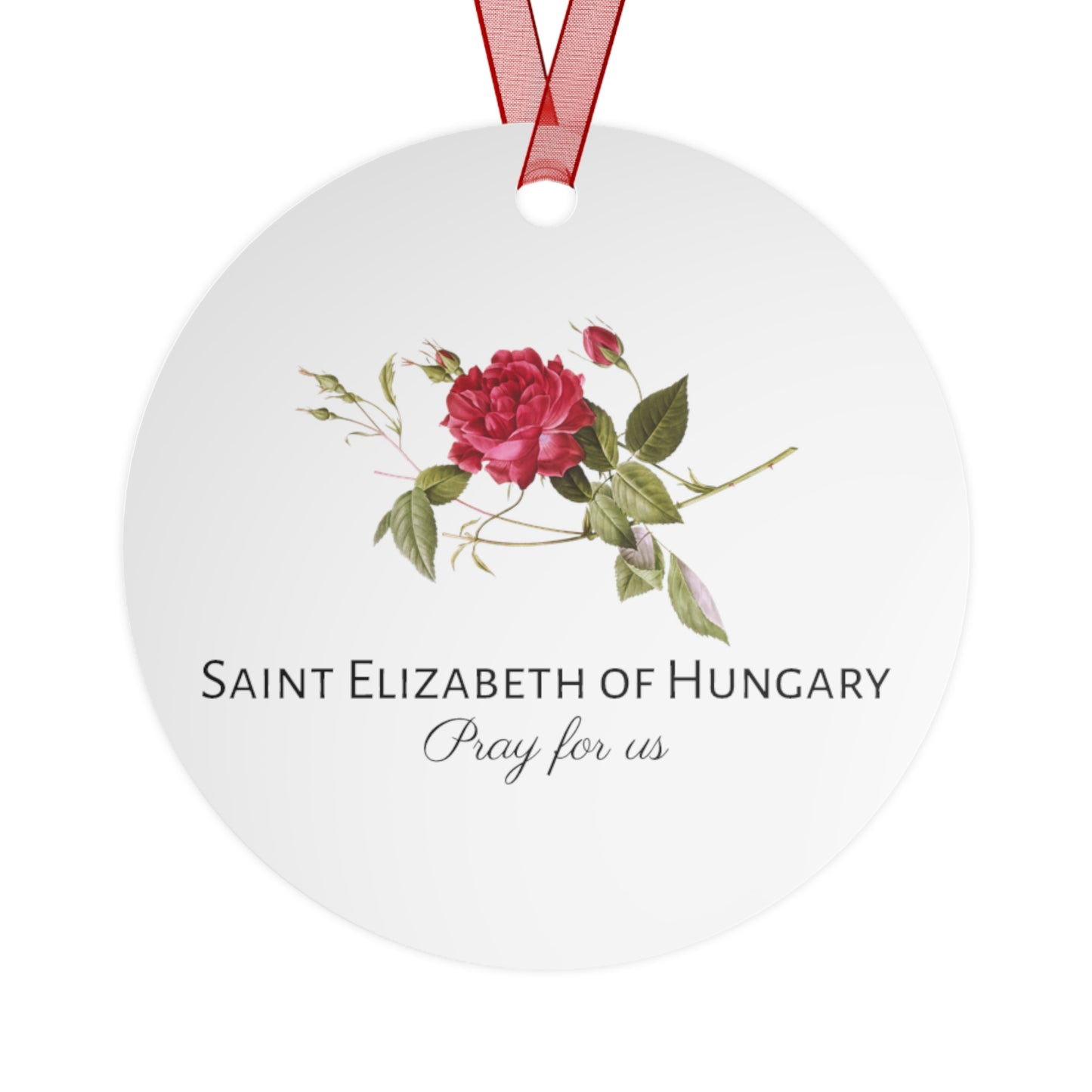 Saint Elizabeth of Hungary - Ornament - Religious Holiday Christmas Ornament and Keepsake - Double sided - Catholic Princess Saint
