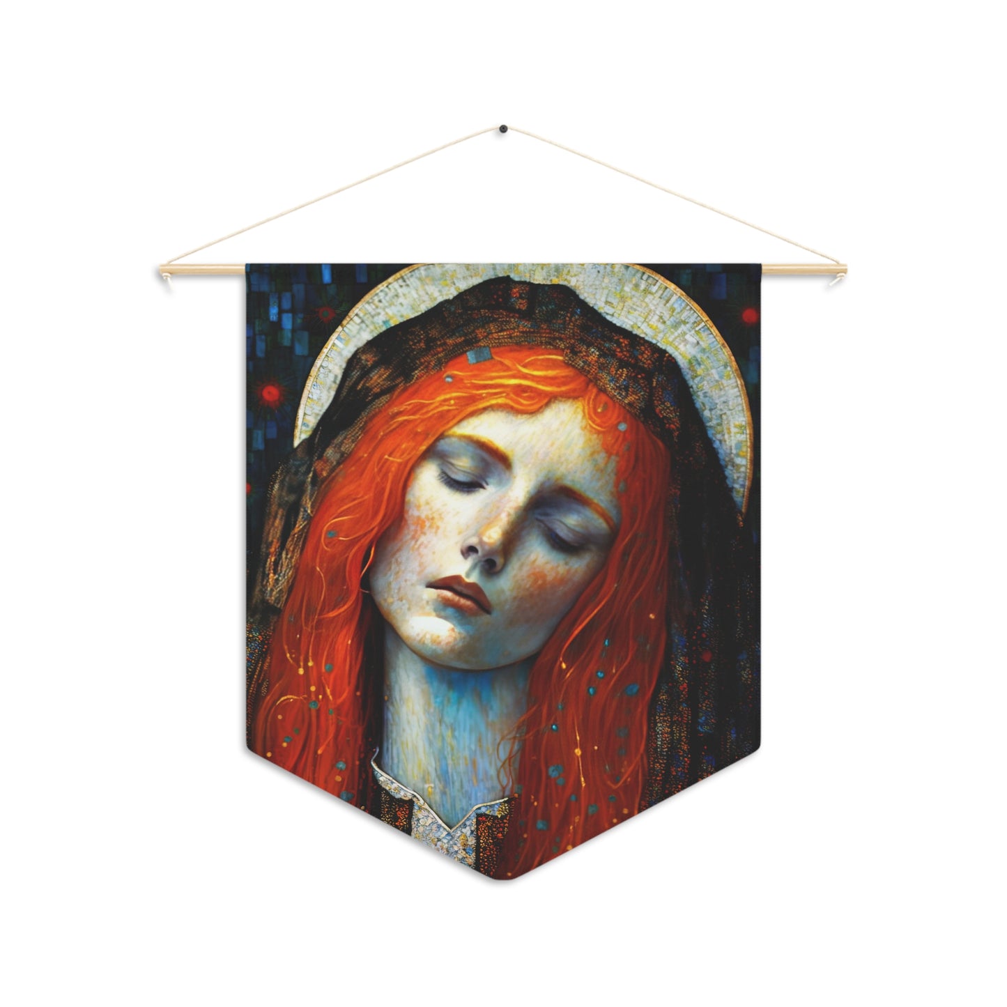 Embracing Grace Wall Banner / Wall Hanging - Saint Mary Magdalene Art Print - Prayer room - Catholic Home Art - 18" x 21"